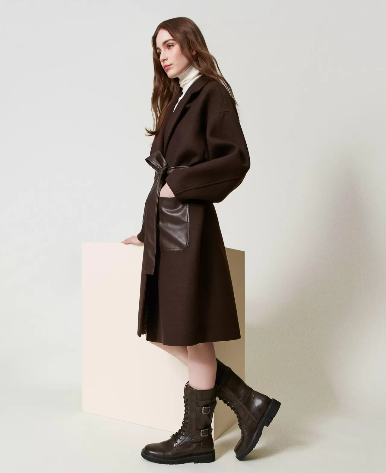 TWINSET Milano Hohe Schnürstiefelette Mit Riemen