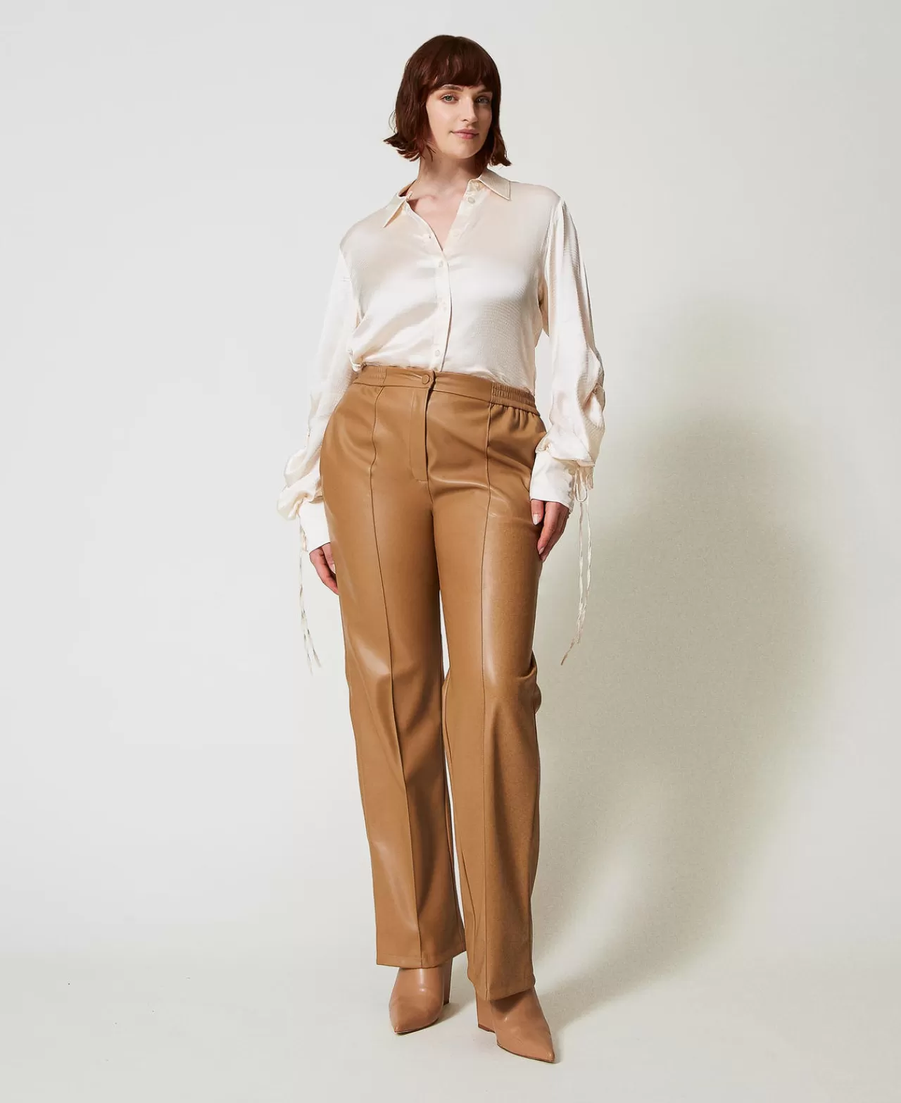 TWINSET Milano Hose Aus Lederimitat Mit Gummizug