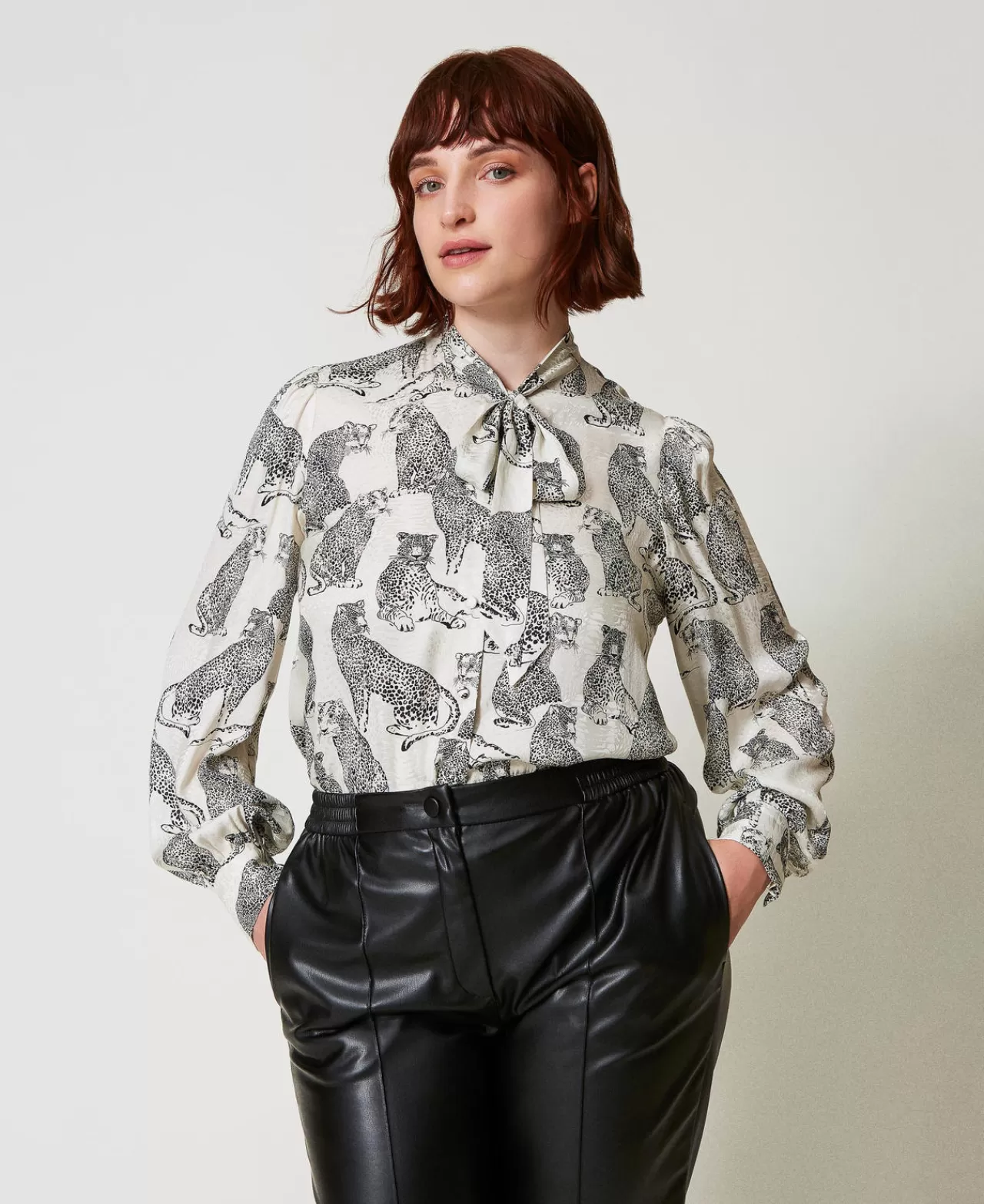 TWINSET Milano Jacquardhemd Mit Jaguarprint