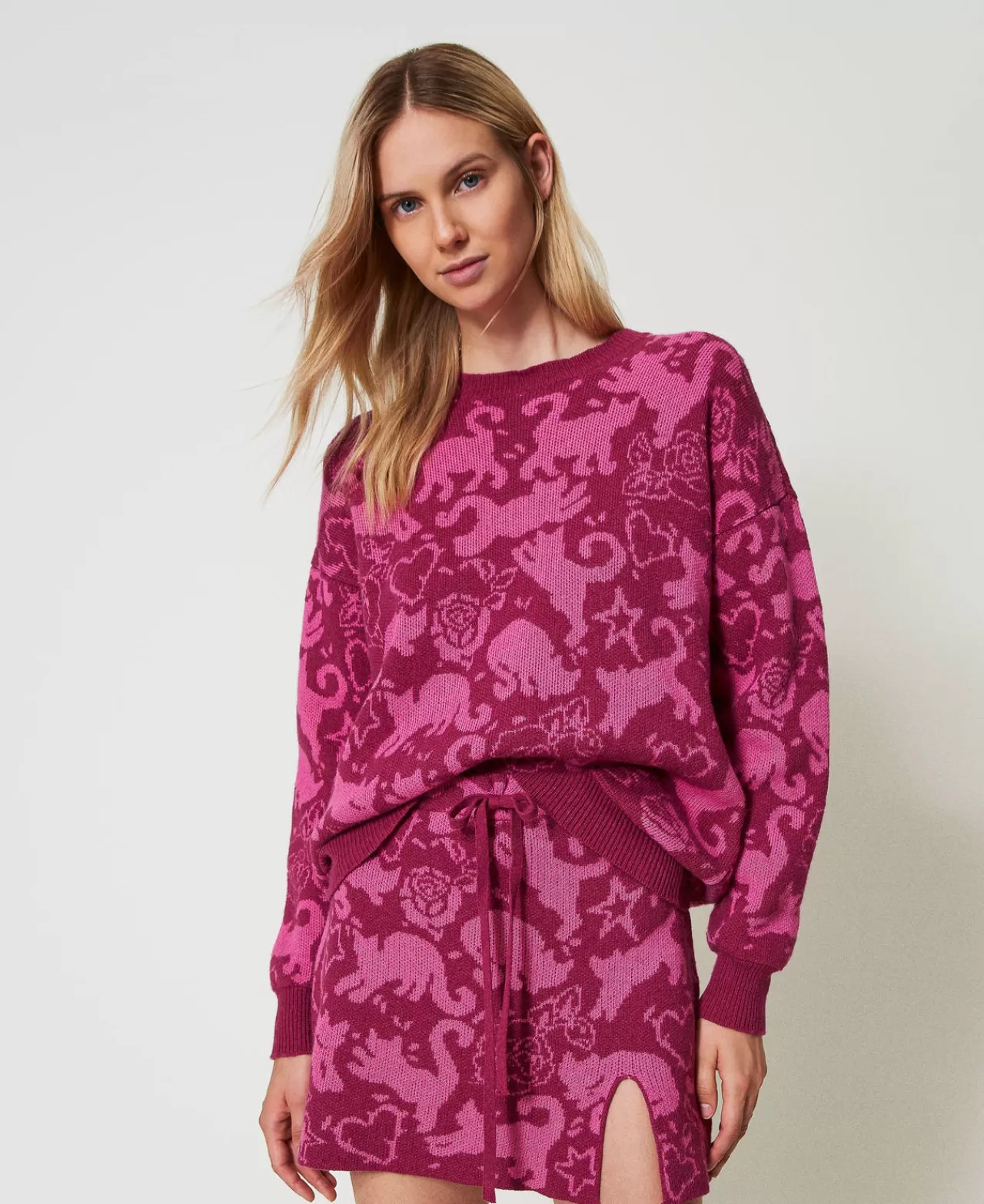 TWINSET Milano Jacquardpullover Aus Treeblend-Garn
