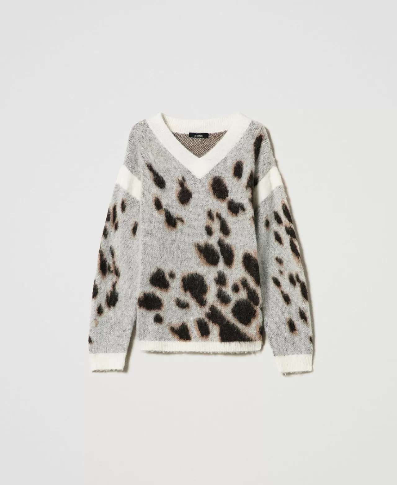 TWINSET Milano Jacquardpullover Aus Wollmischung Mit Animaldessin