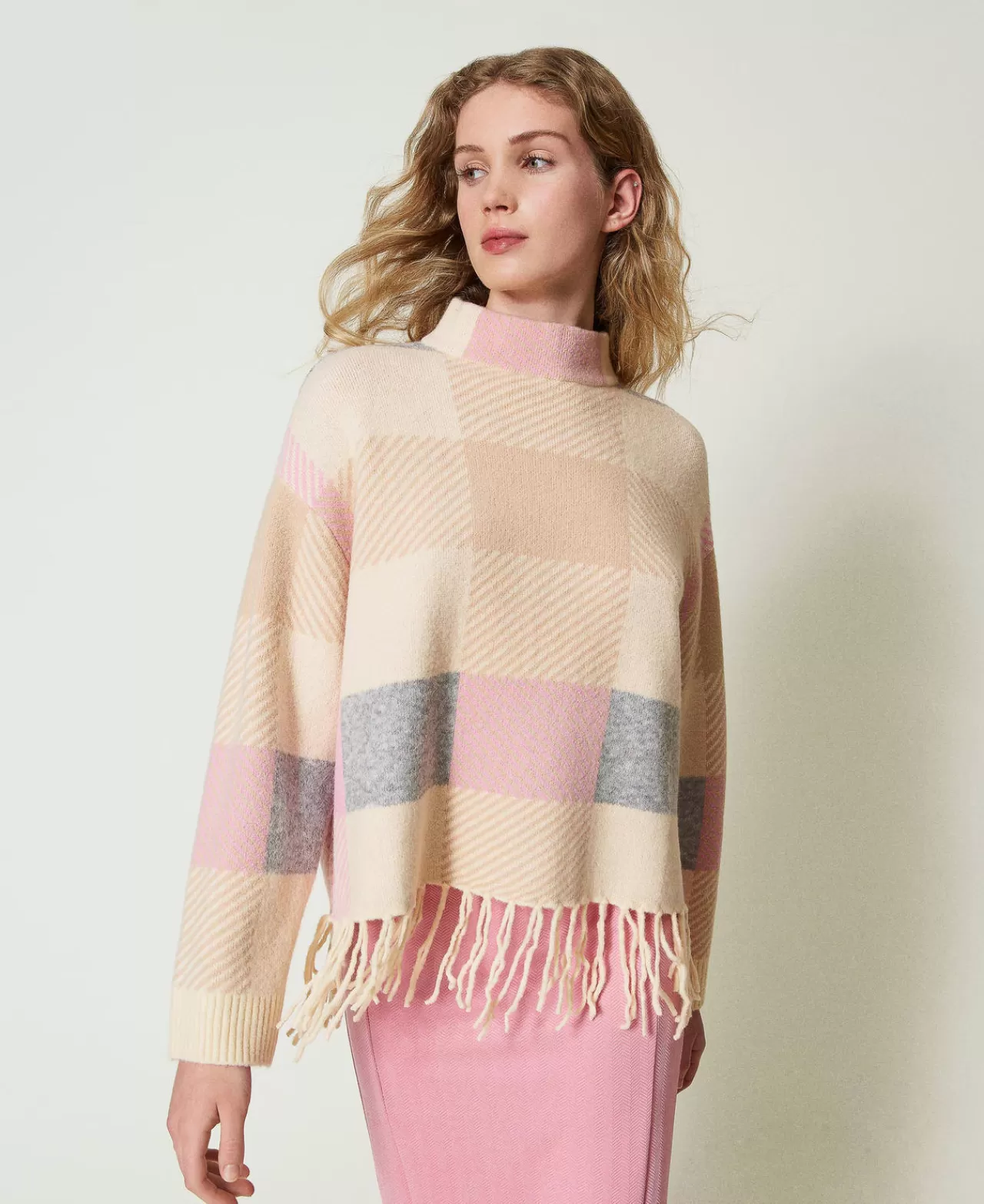 TWINSET Milano Jacquardpullover Mit Fransen