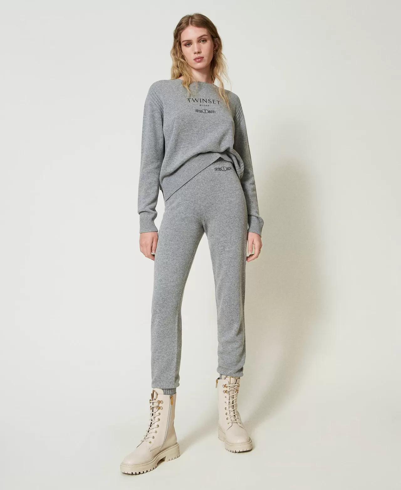 TWINSET Milano Joggers Aus Wollmischung Mit Sticklogo
