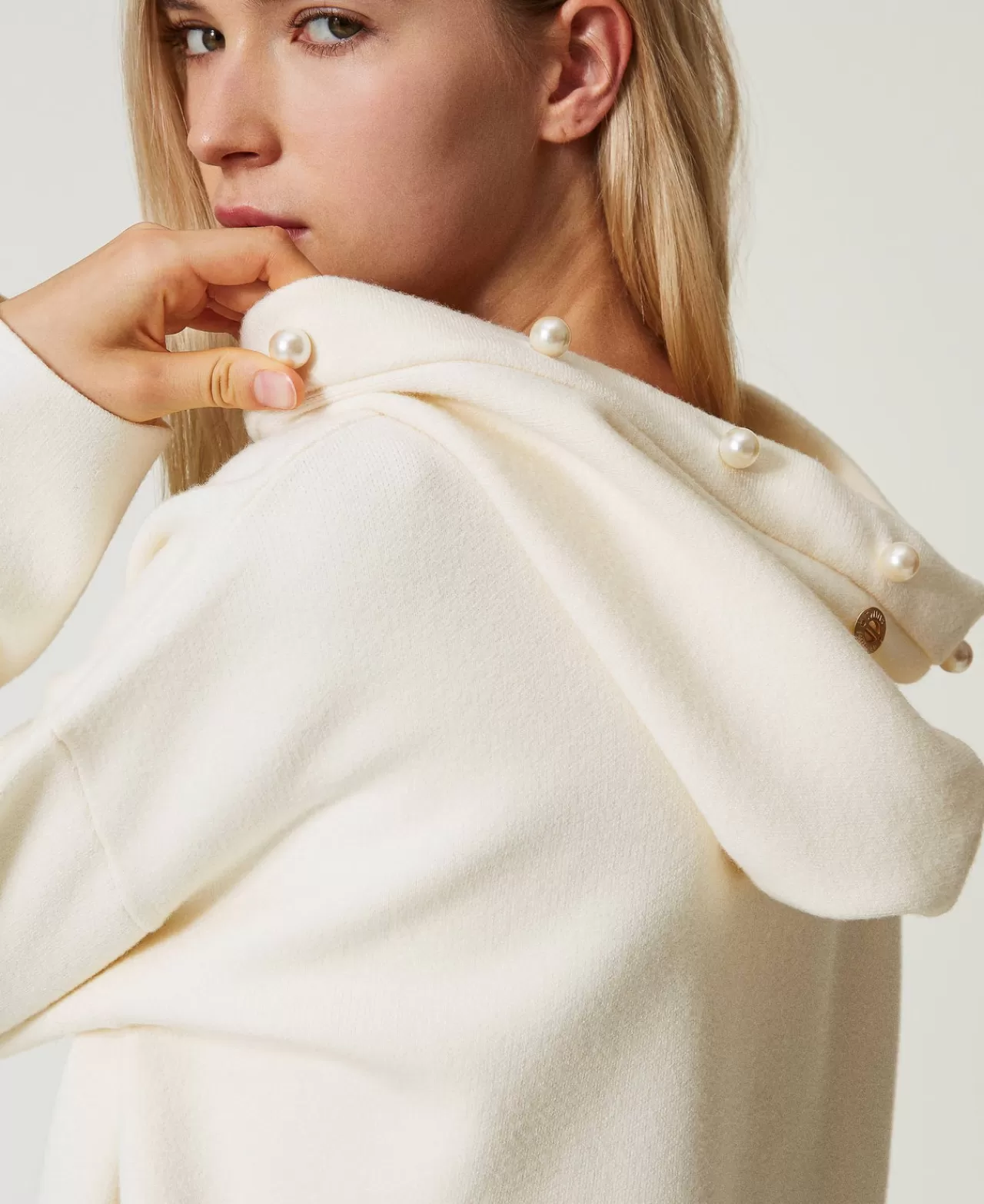 TWINSET Milano Kapuzenpullover Mit Perlen