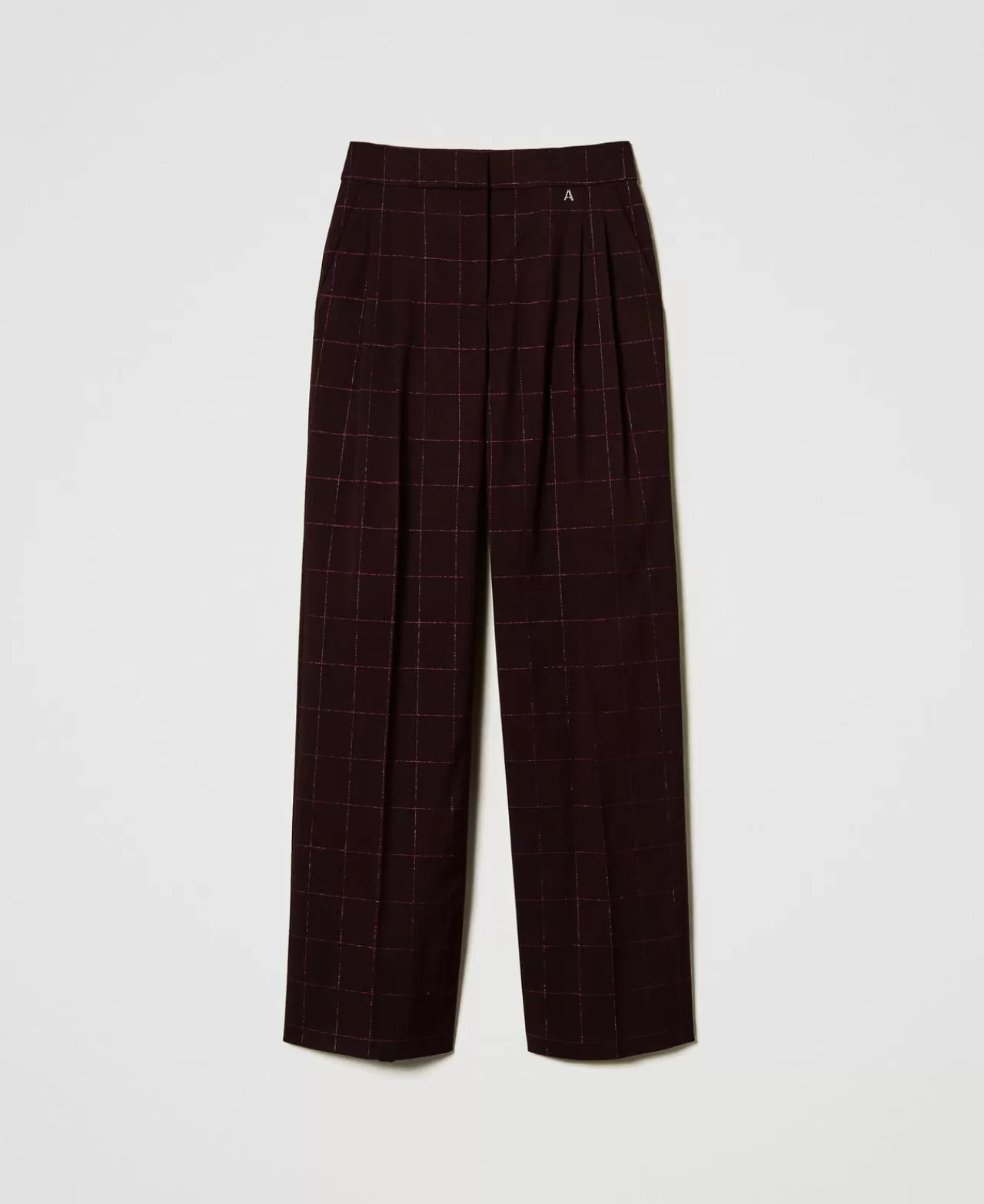 TWINSET Milano Karierte Palazzohose Mit Lurex