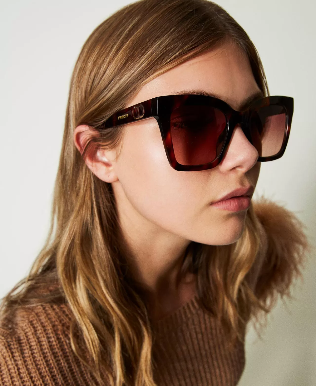 TWINSET Milano Karree-Sonnenbrille In Schildpattoptik
