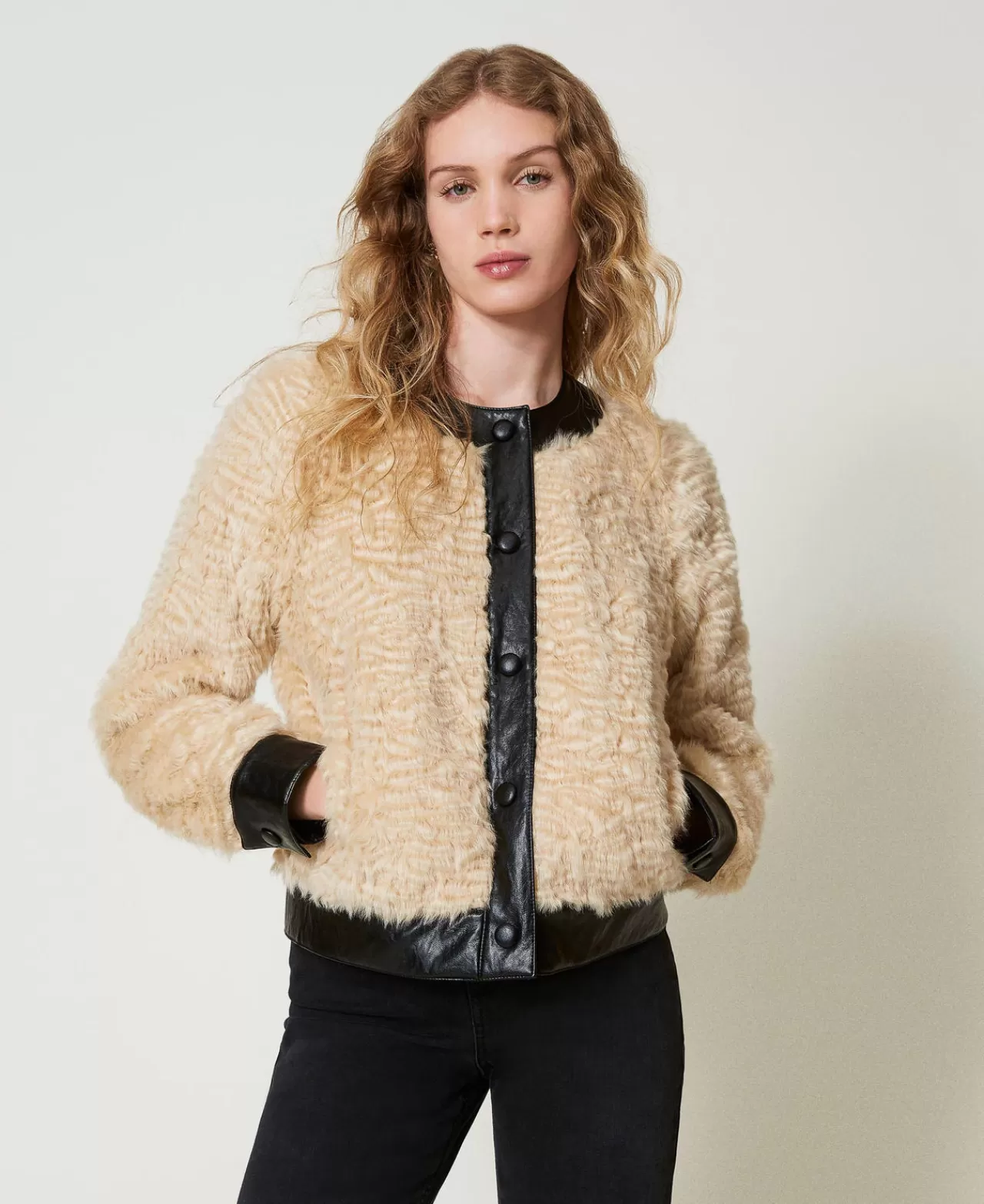 TWINSET Milano Kastenjacke Aus Pelzimitat