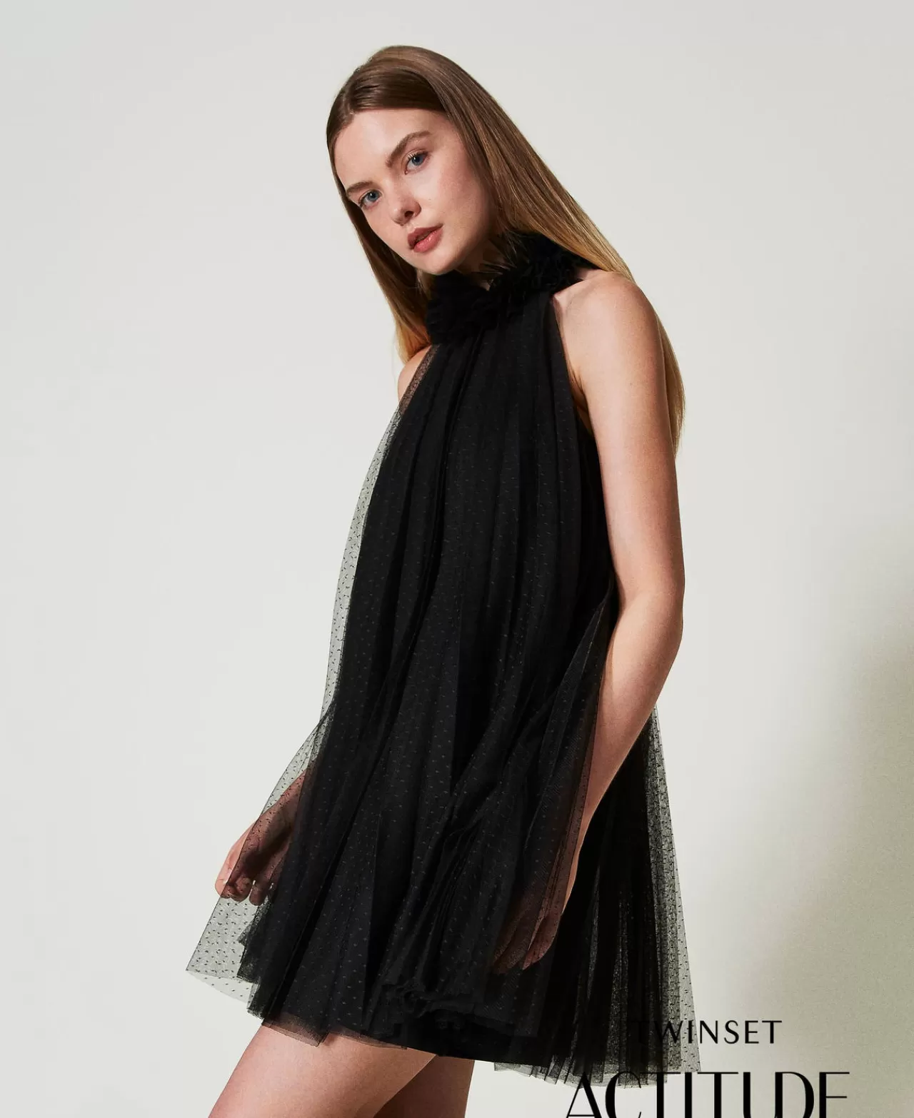 TWINSET Milano Kurzes Kleid Aus Plissiertem Tüll