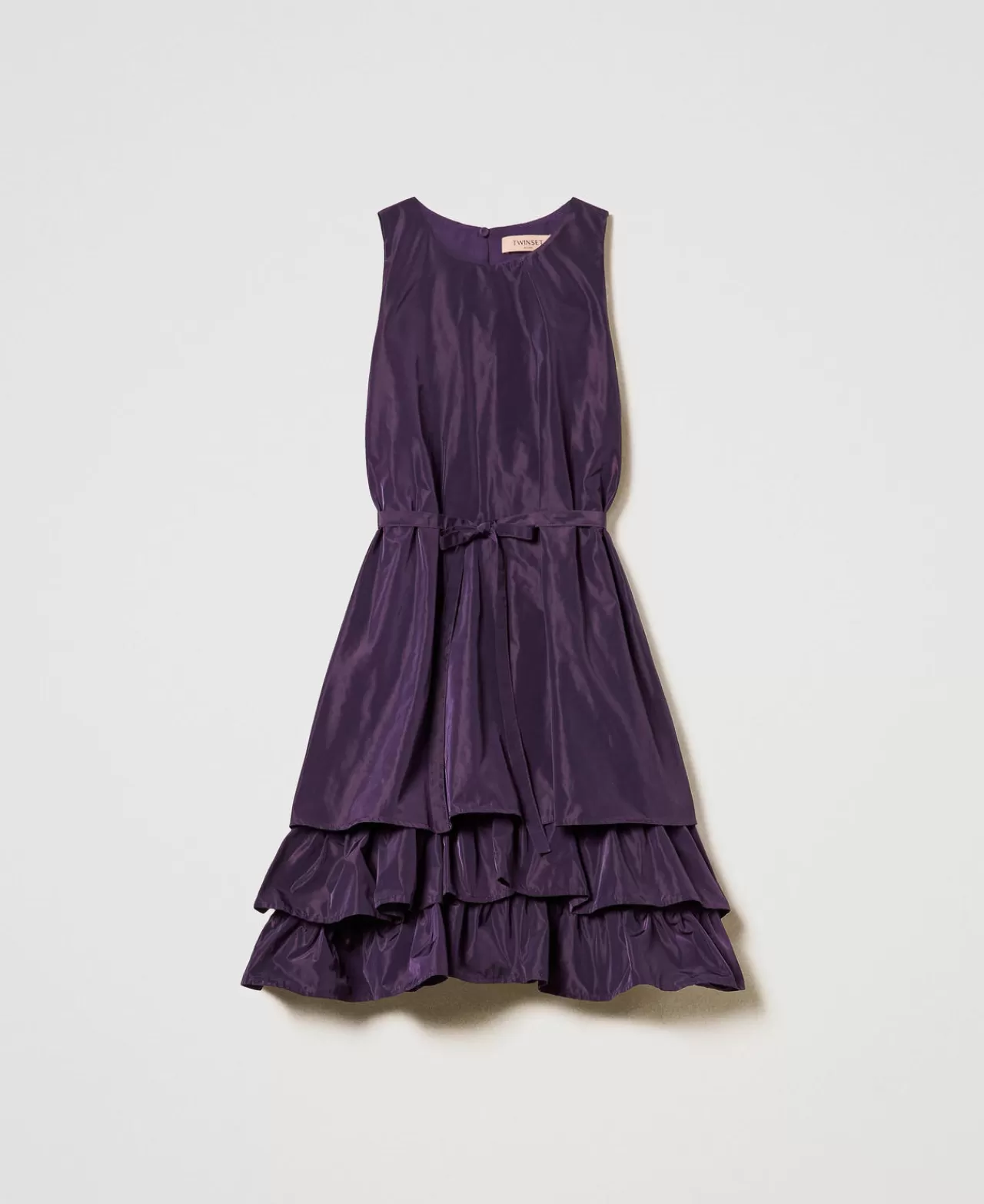 TWINSET Milano Kurzes Kleid Aus Taft Mit Volants