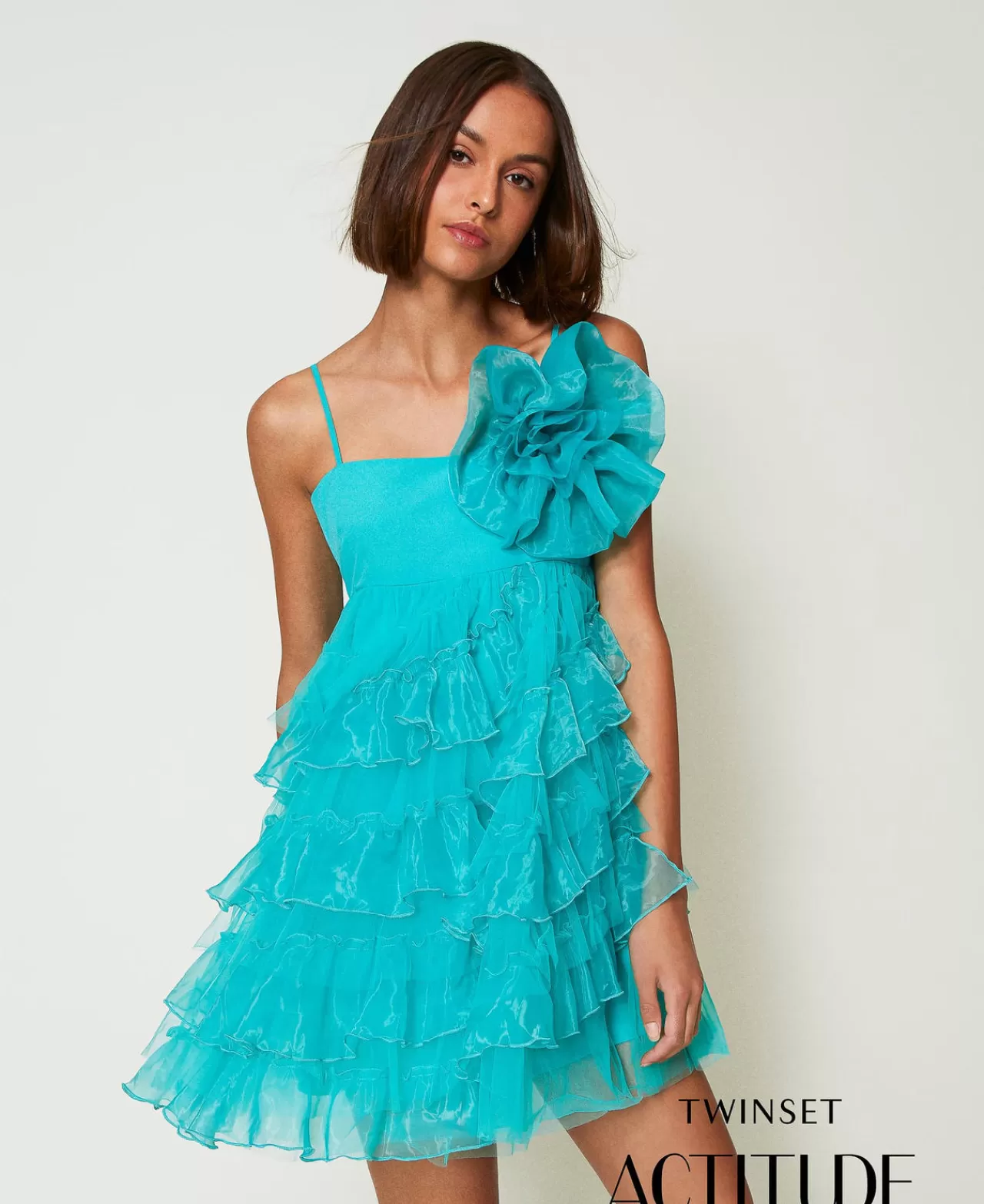 TWINSET Milano Kurzes Kleid Aus Tüll Und Organza