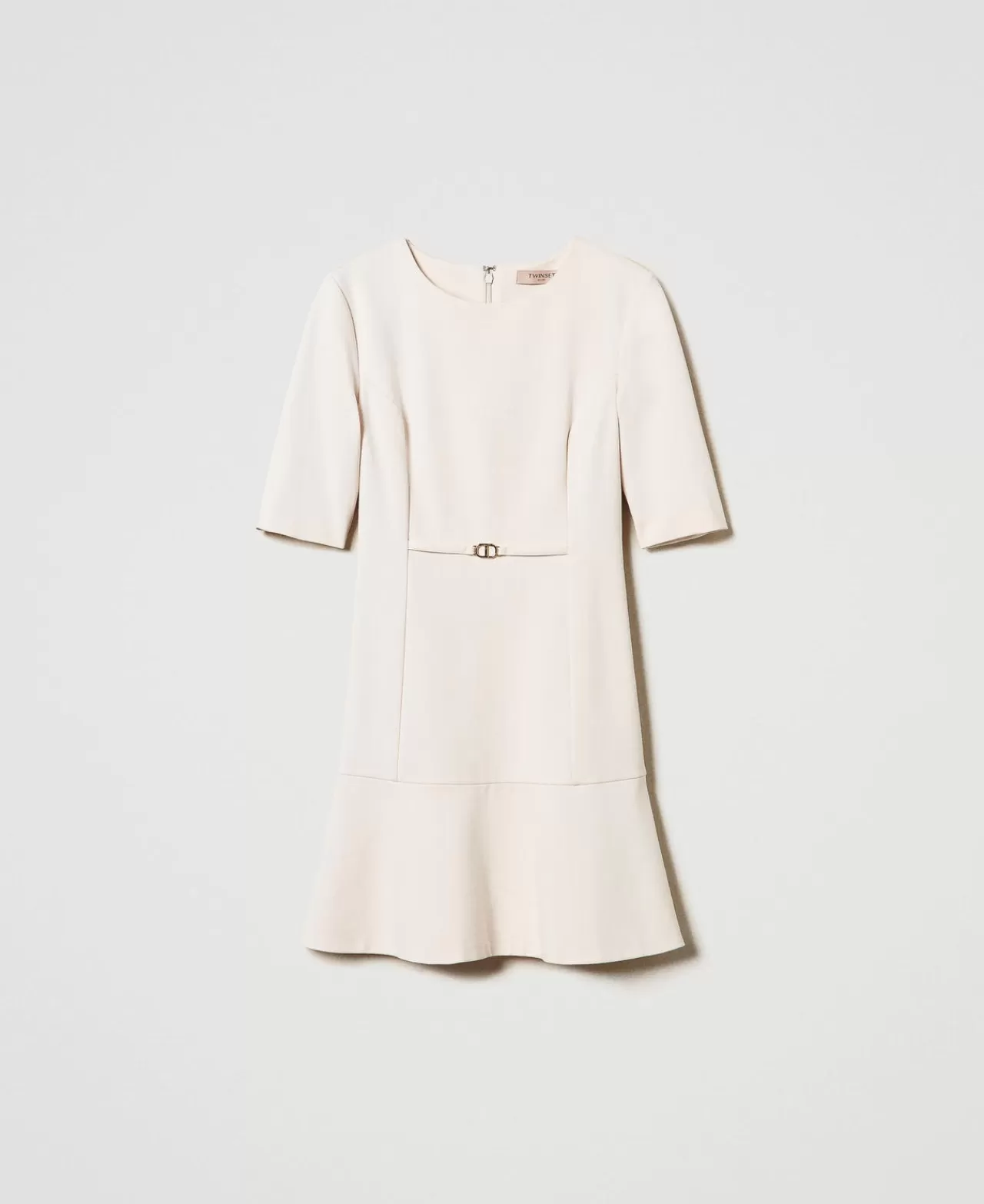 TWINSET Milano Kurzes Kleid Mit „Oval T“-Riegel