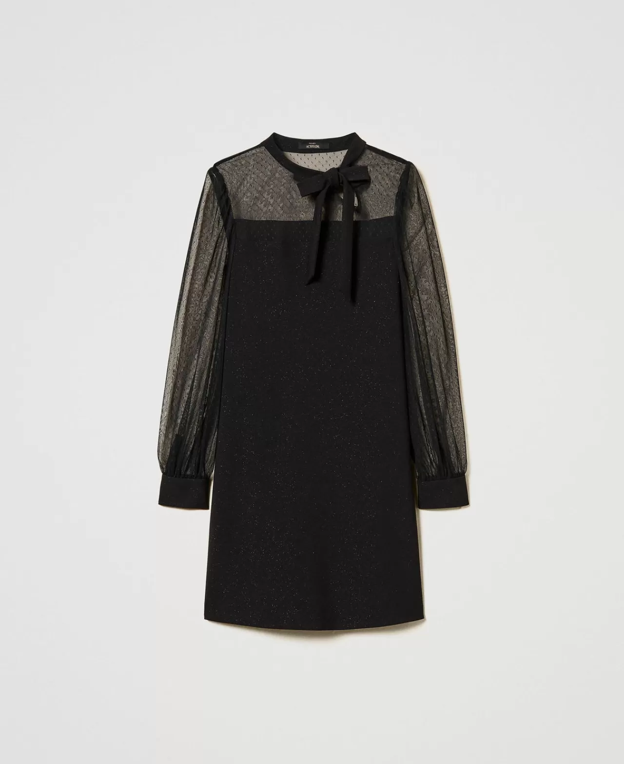 TWINSET Milano Kurzes Kleid Mit Plumetis-Tüll