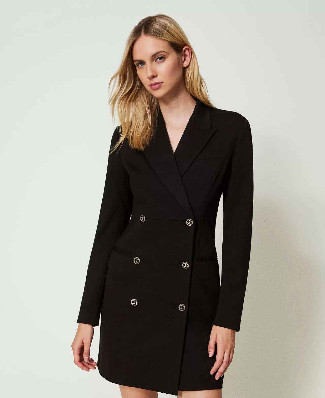 TWINSET Milano Kurzes Mantelkleid Mit Zweireihigem Verschluss
