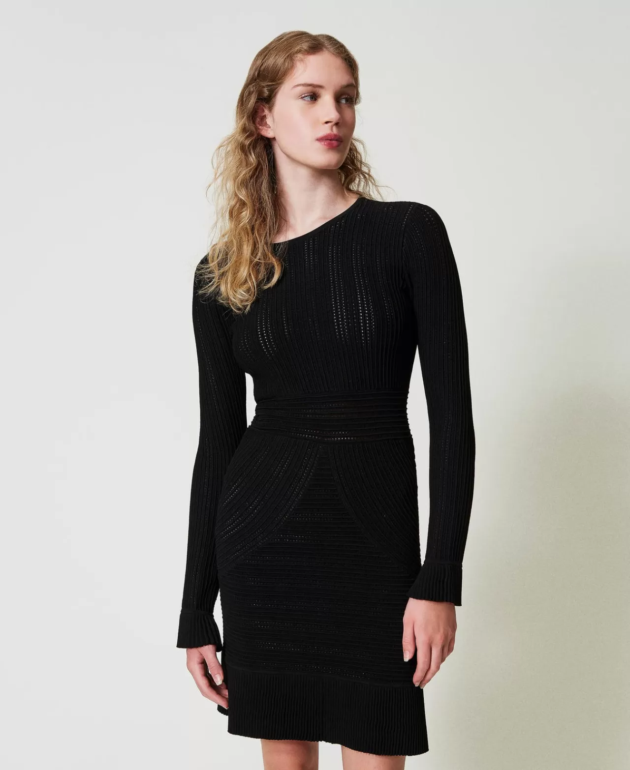 TWINSET Milano Kurzes Strickkleid Mit Mustermix