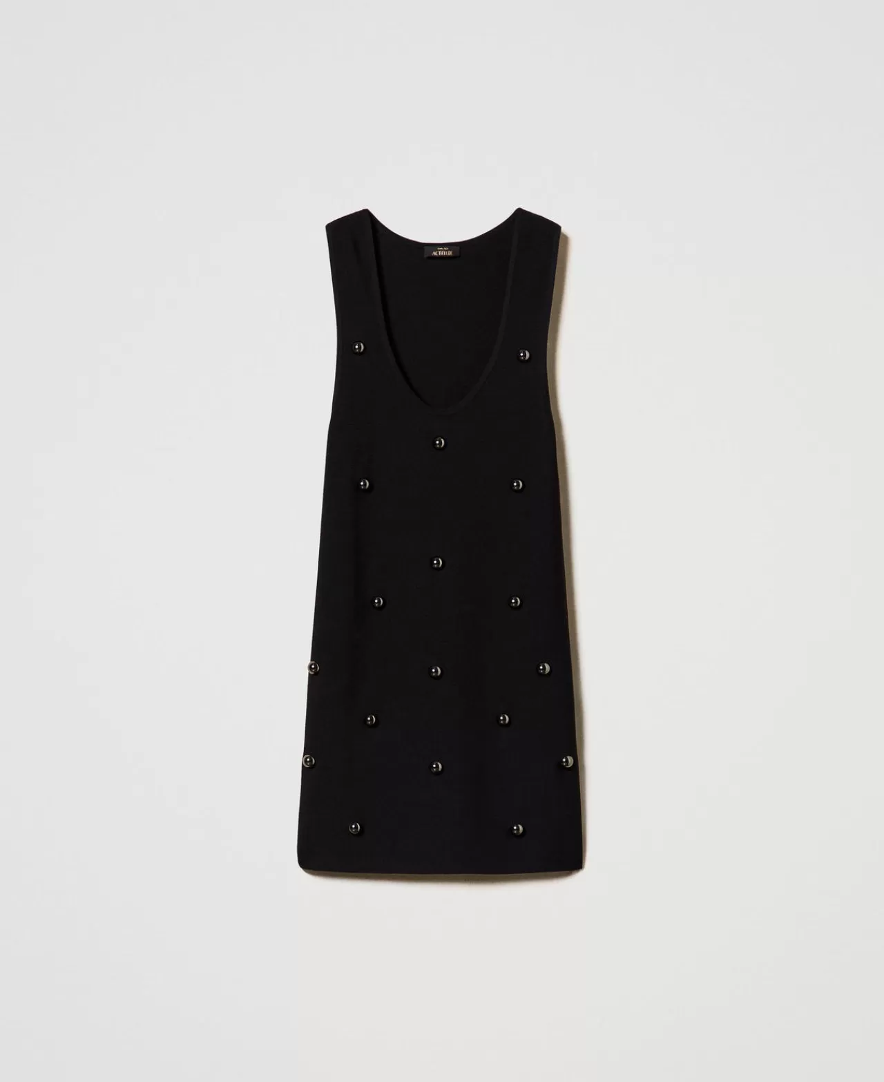 TWINSET Milano Kurzes Strickkleid Mit Nieten