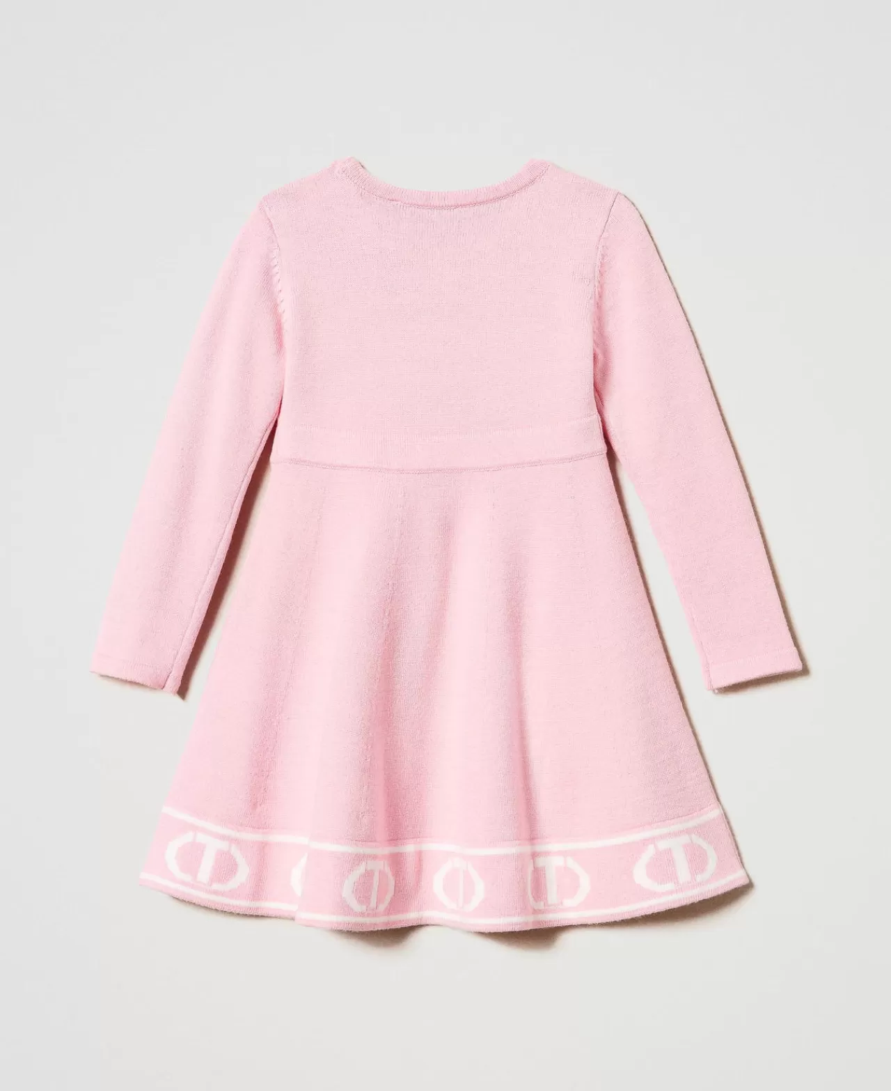 TWINSET Milano Kurzes Strickkleid Mit Oval Ts Aus Jacquard