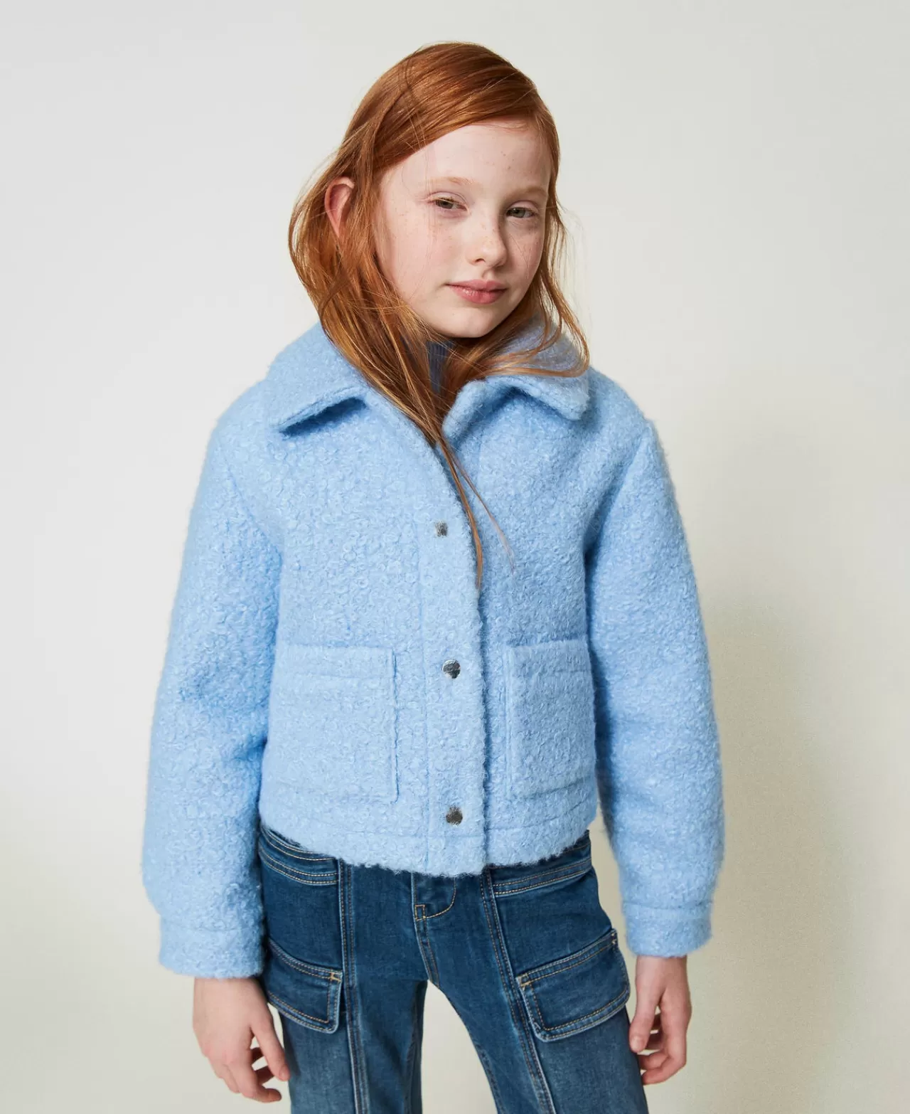 TWINSET Milano Kurzjacke Aus Curly-Tuch