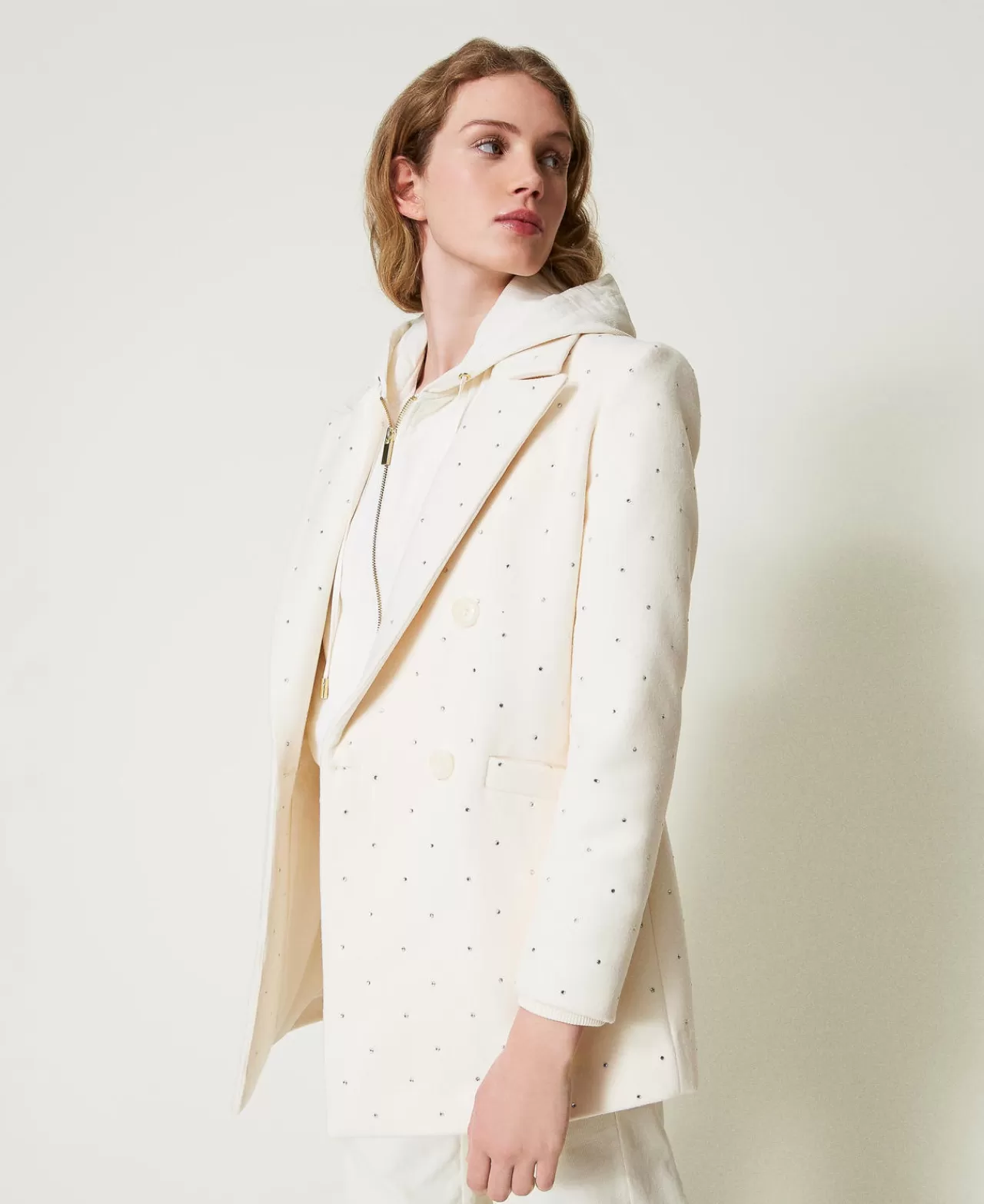 TWINSET Milano Kurzmantel Aus Tuch Mit Strass