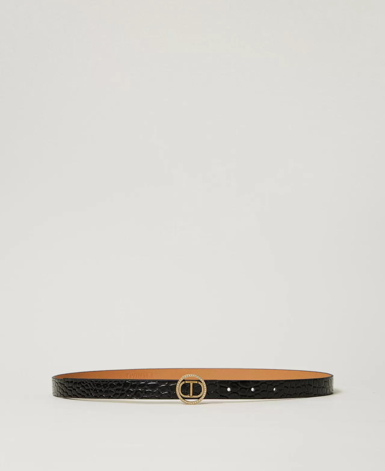TWINSET Milano Ledergürtel Mit Krokoprägung