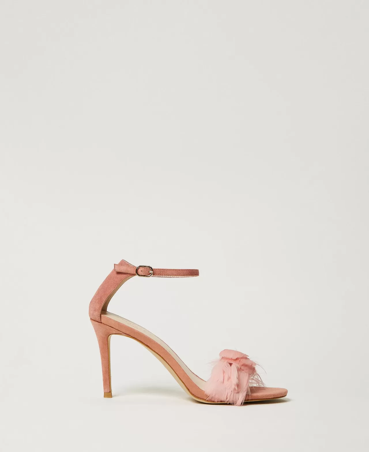 TWINSET Milano Ledersandalette Mit Federn