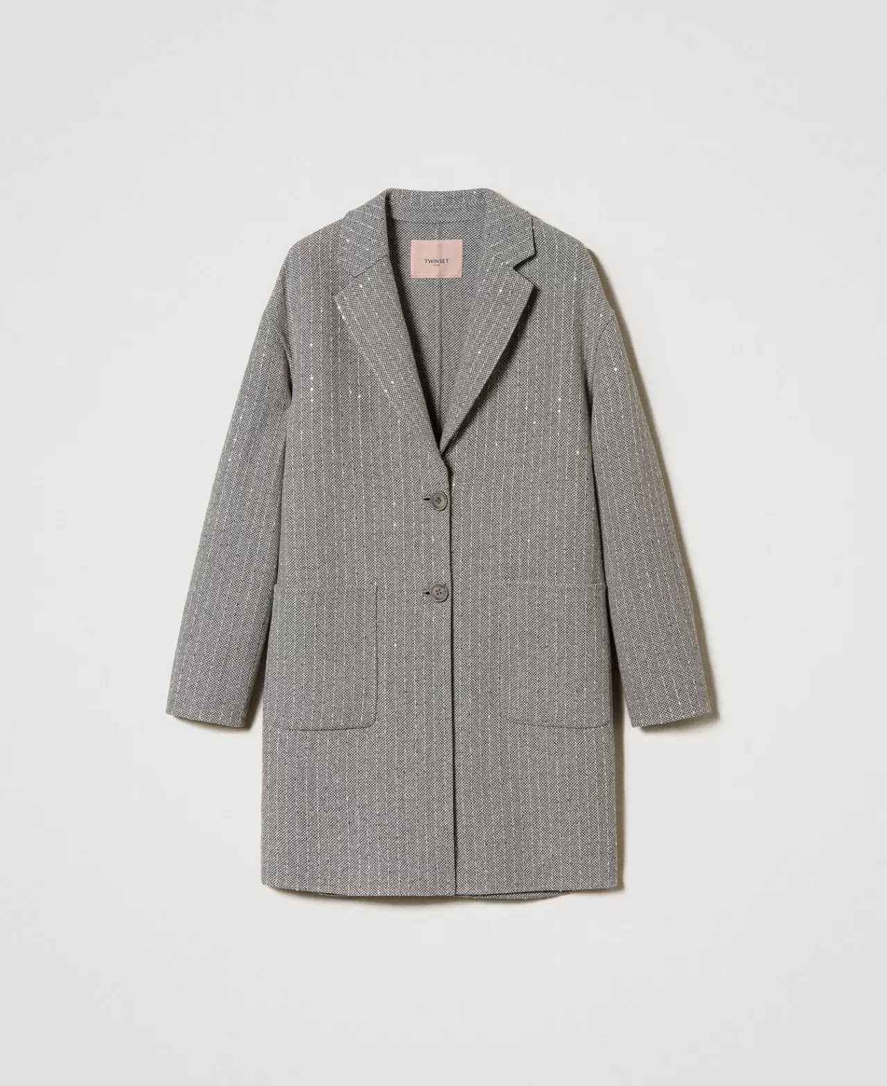 TWINSET Milano Mantel Aus Zweilagigem Tuch Mit Pailletten