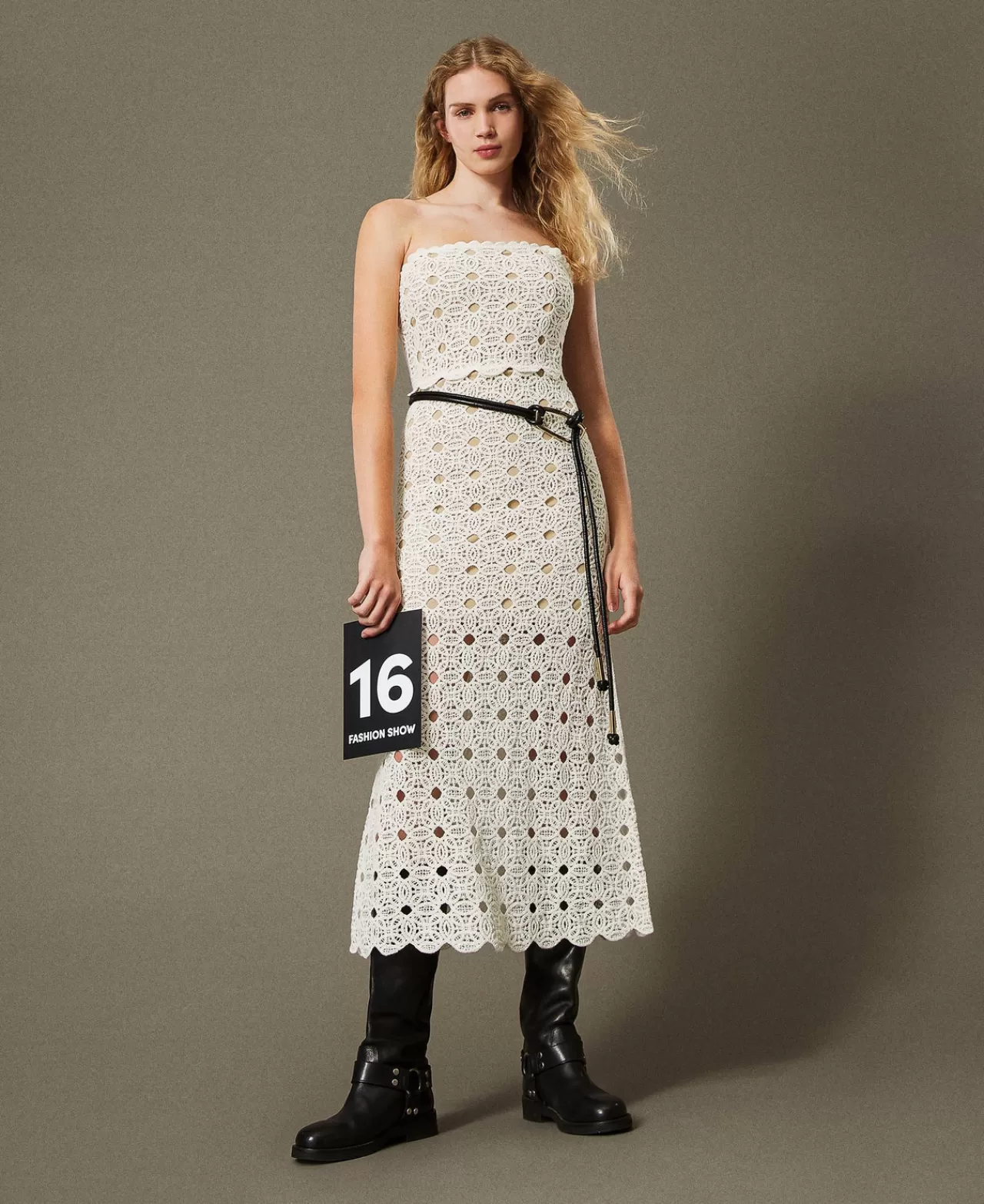TWINSET Milano Maxibustierkleid Aus Häkelarbeit