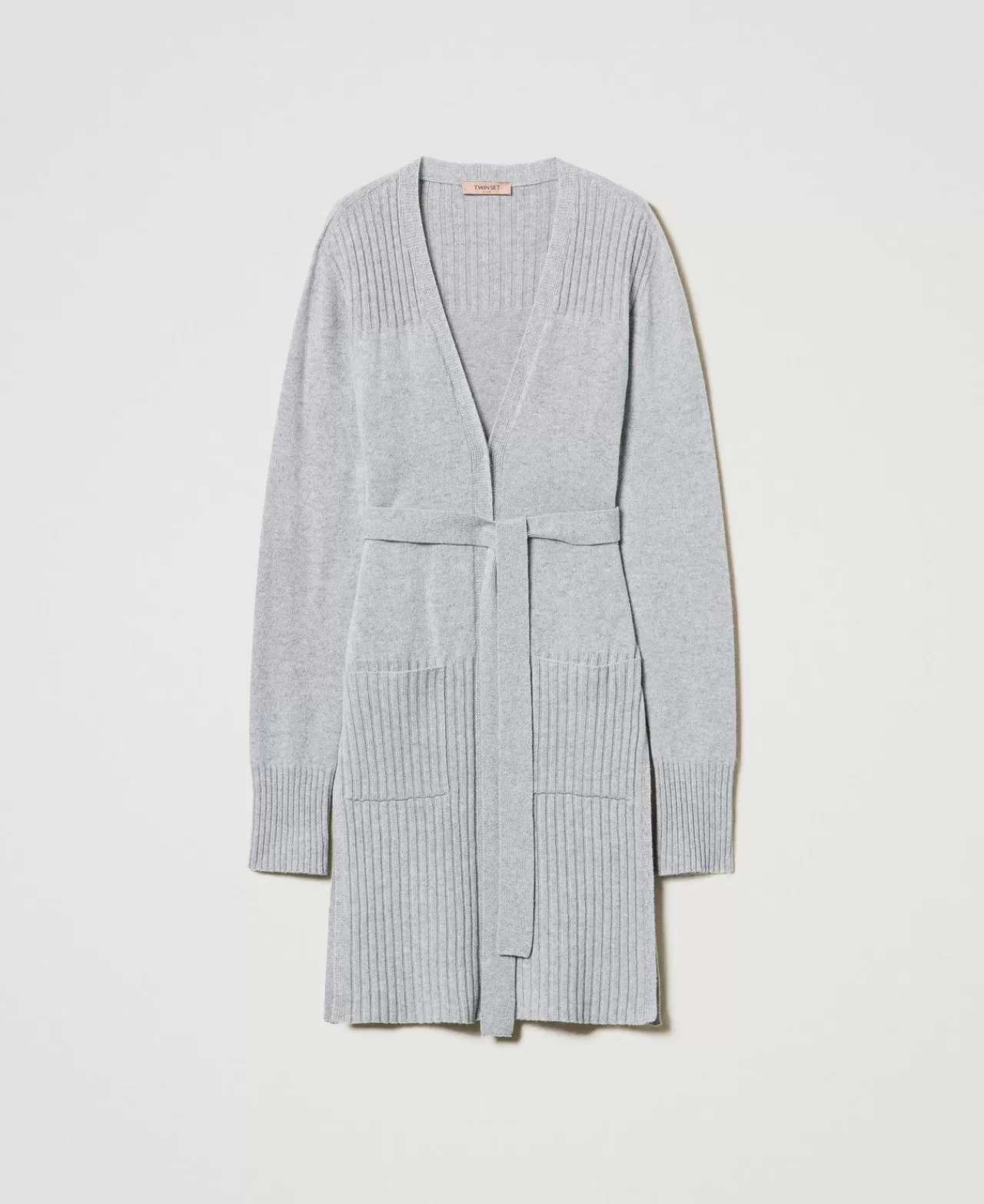 TWINSET Milano Maxicardigan Aus Wolle-Lurex-Mischung