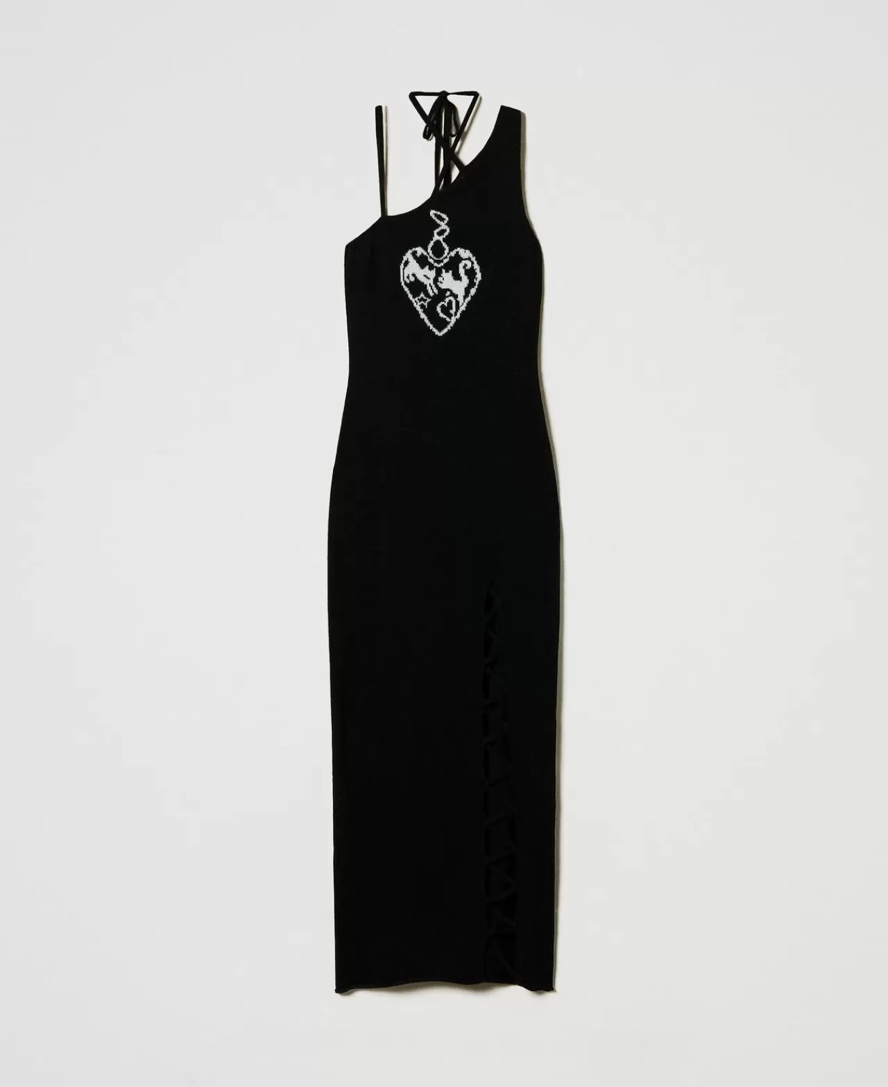 TWINSET Milano Maxi-Jacquardkleid Aus Treeblend-Garn