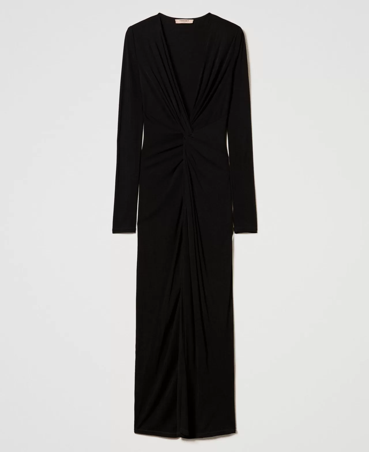 TWINSET Milano Maxikleid Aus Jersey Mit Faltenwurf