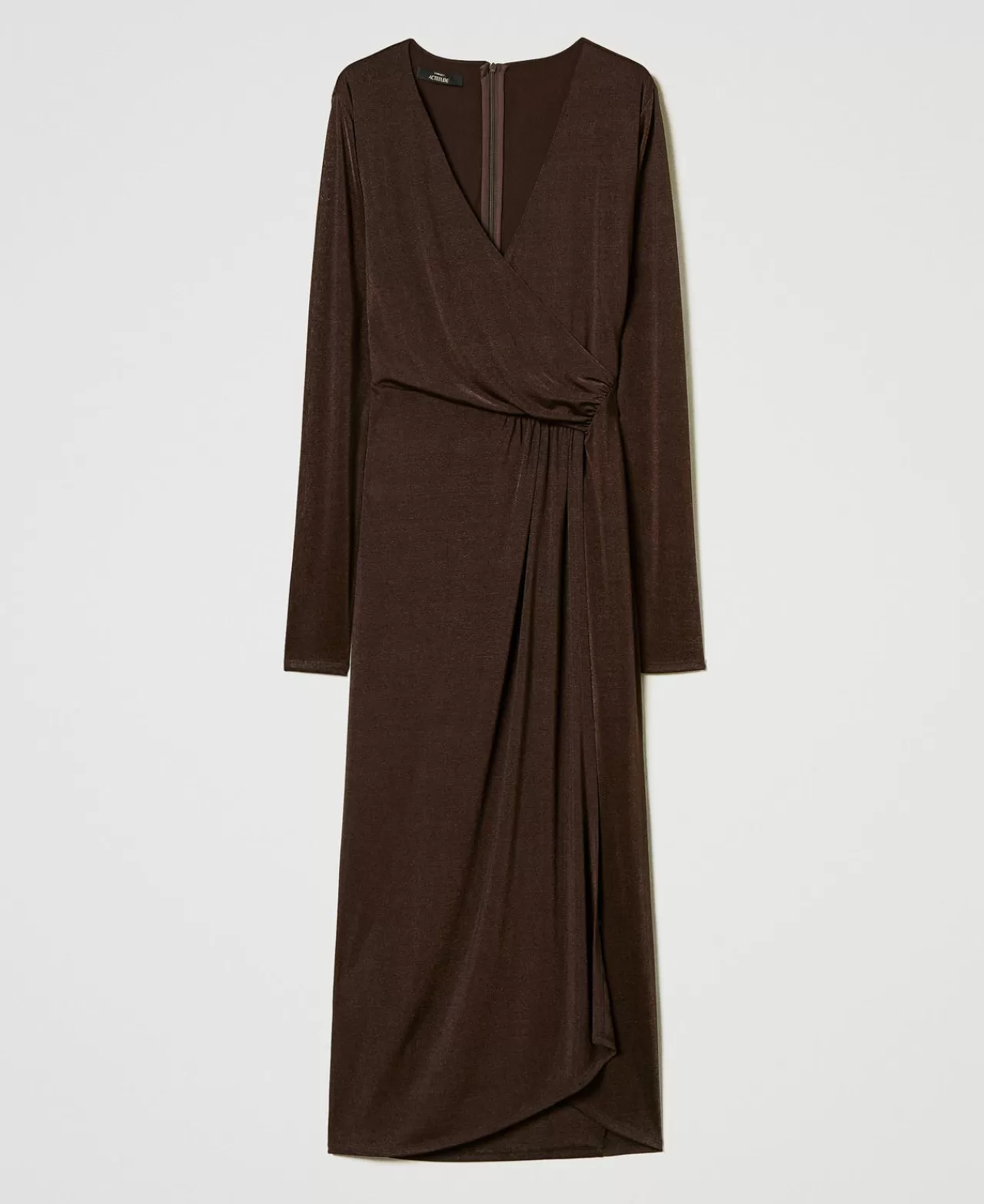 TWINSET Milano Maxikleid Aus Jersey Mit Seitlichem Faltenwurf