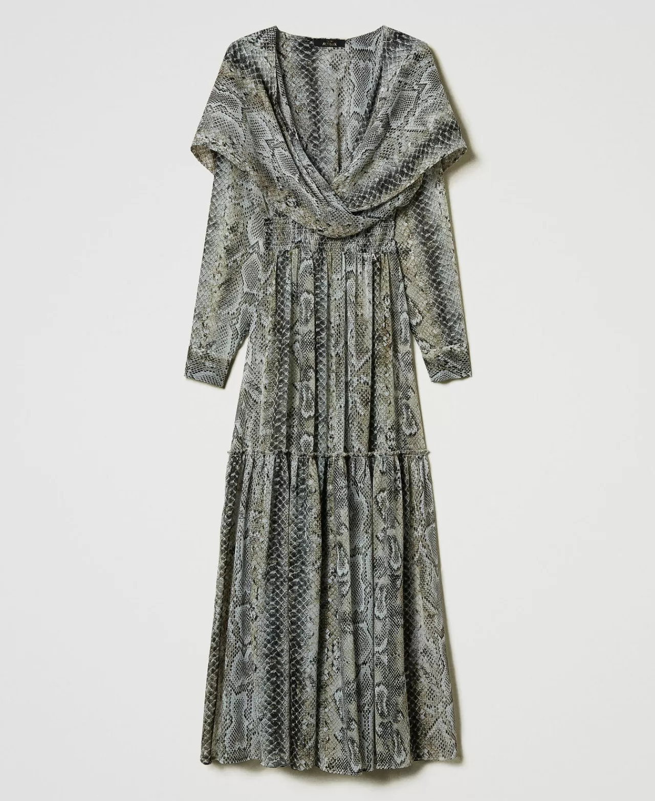 TWINSET Milano Maxikleid Aus Krepon Mit Schlangenprint