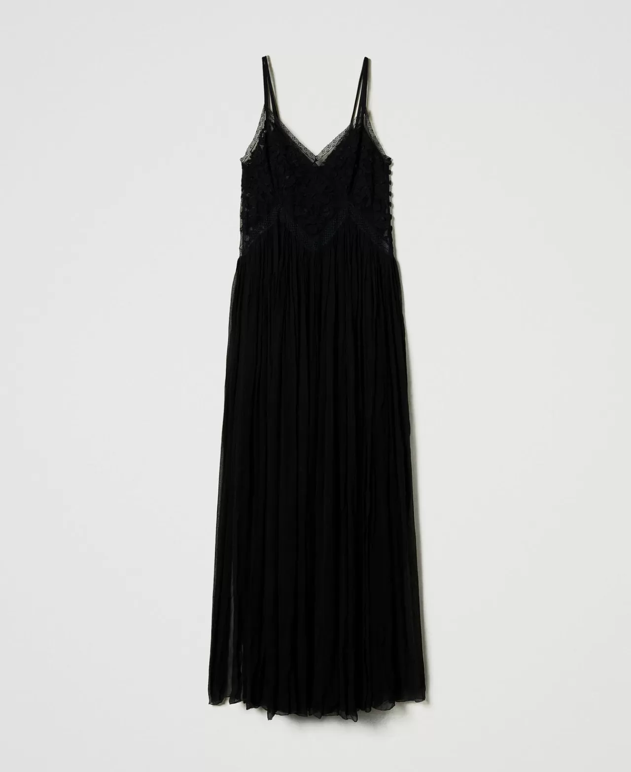 TWINSET Milano Maxikleid Aus Krepon Und Tüll