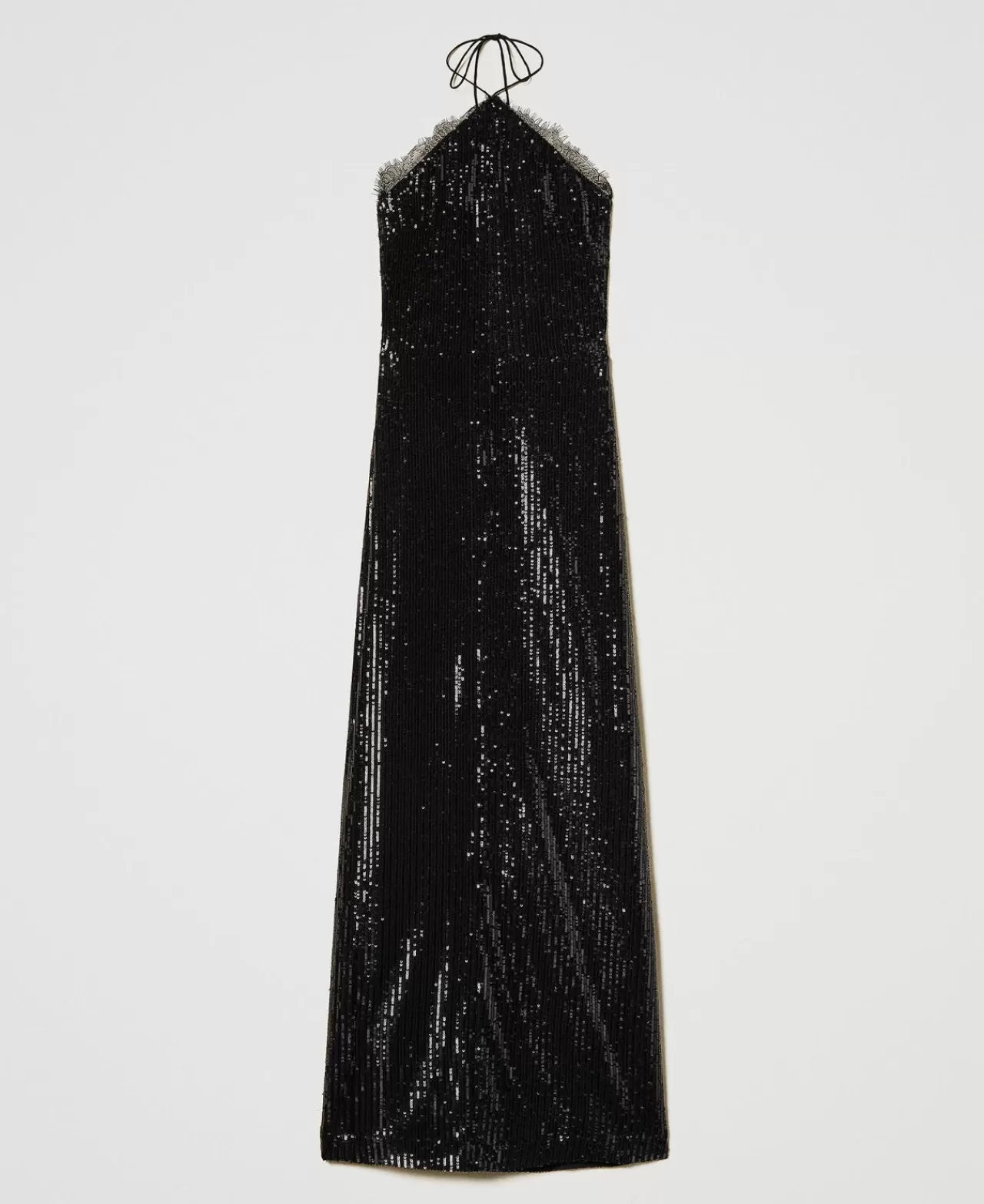 TWINSET Milano Maxikleid Aus Pailletten Mit Spitze