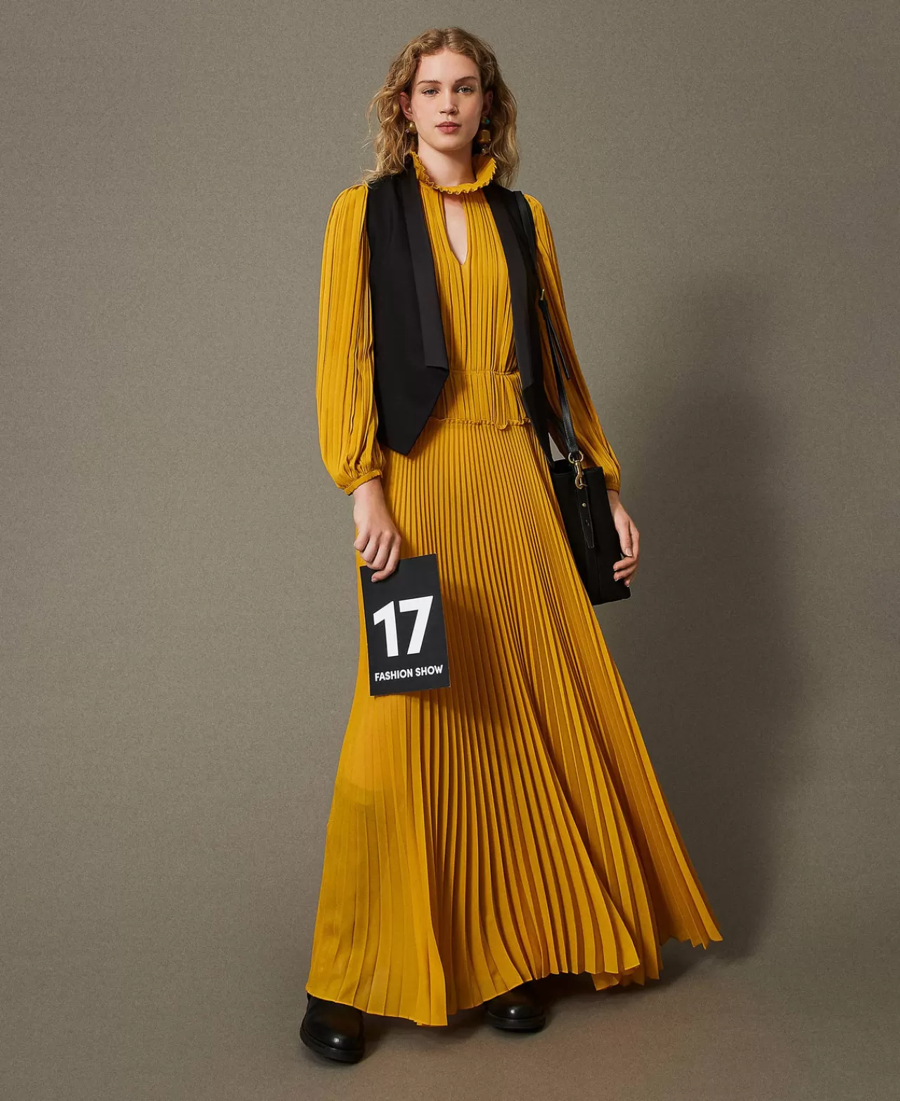 TWINSET Milano Maxikleid Aus Plissiertem Georgette