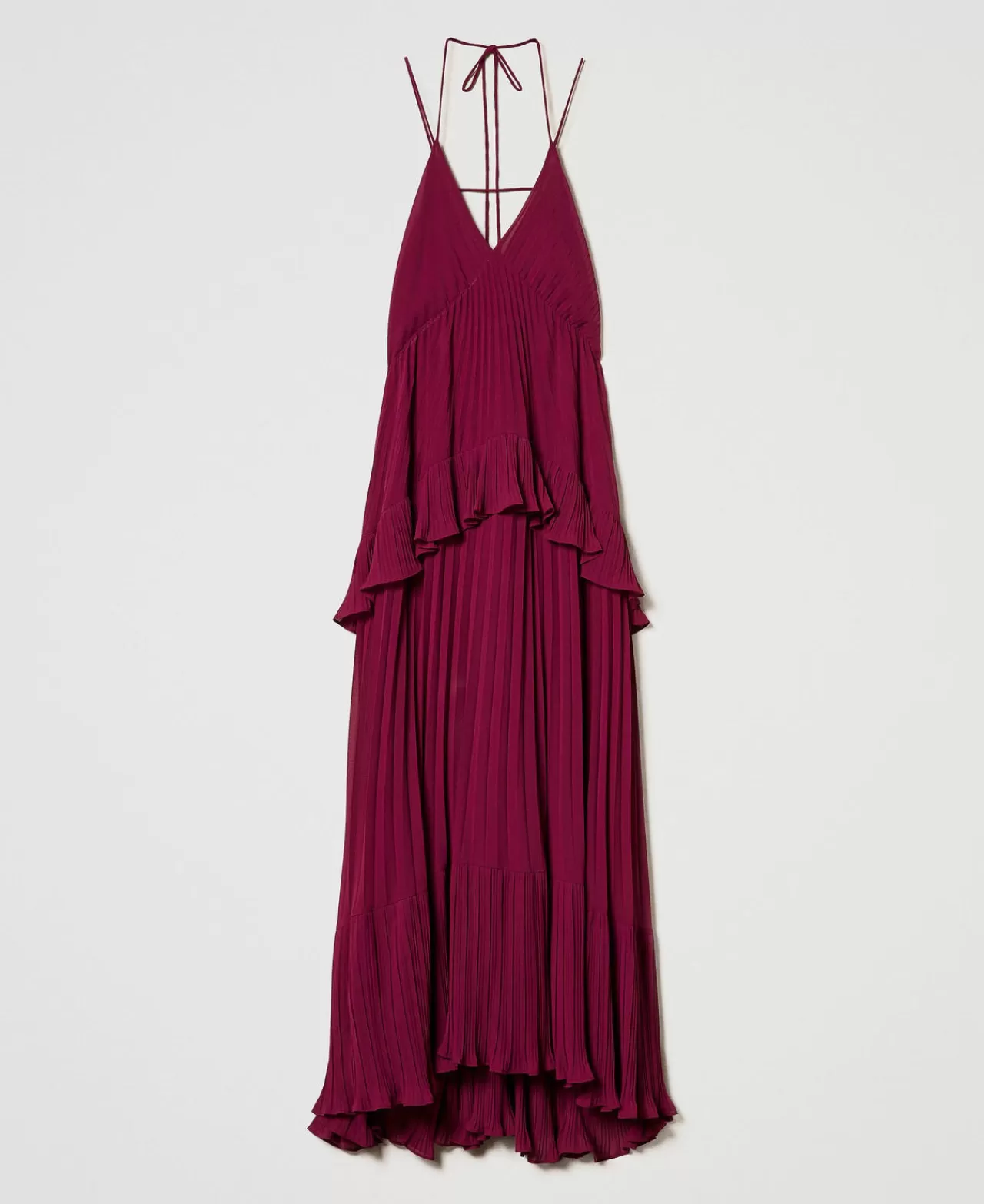 TWINSET Milano Maxikleid Aus Plissiertem Georgette