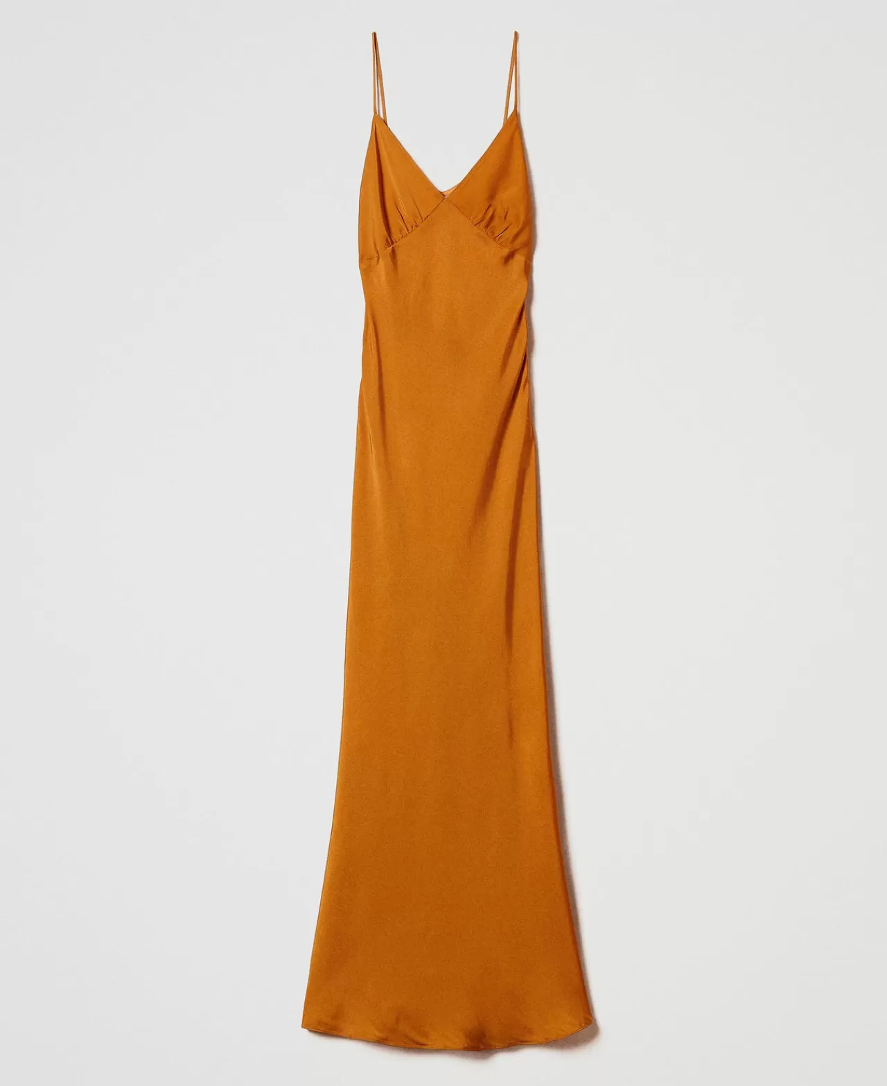 TWINSET Milano Maxikleid Aus Satin Mit Schmalen Trägern