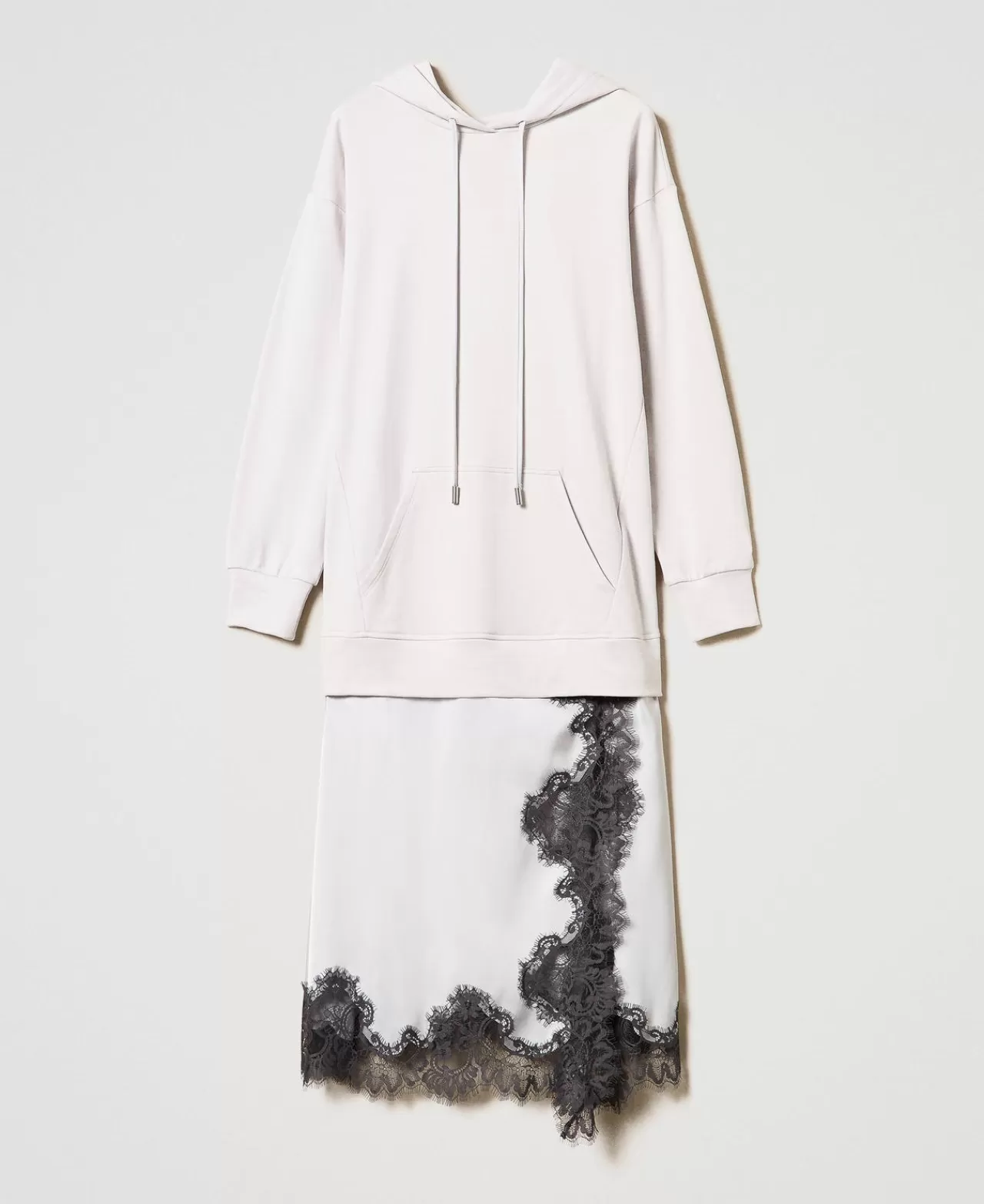 TWINSET Milano Maxikleid Aus Sweatstoff Und Satin