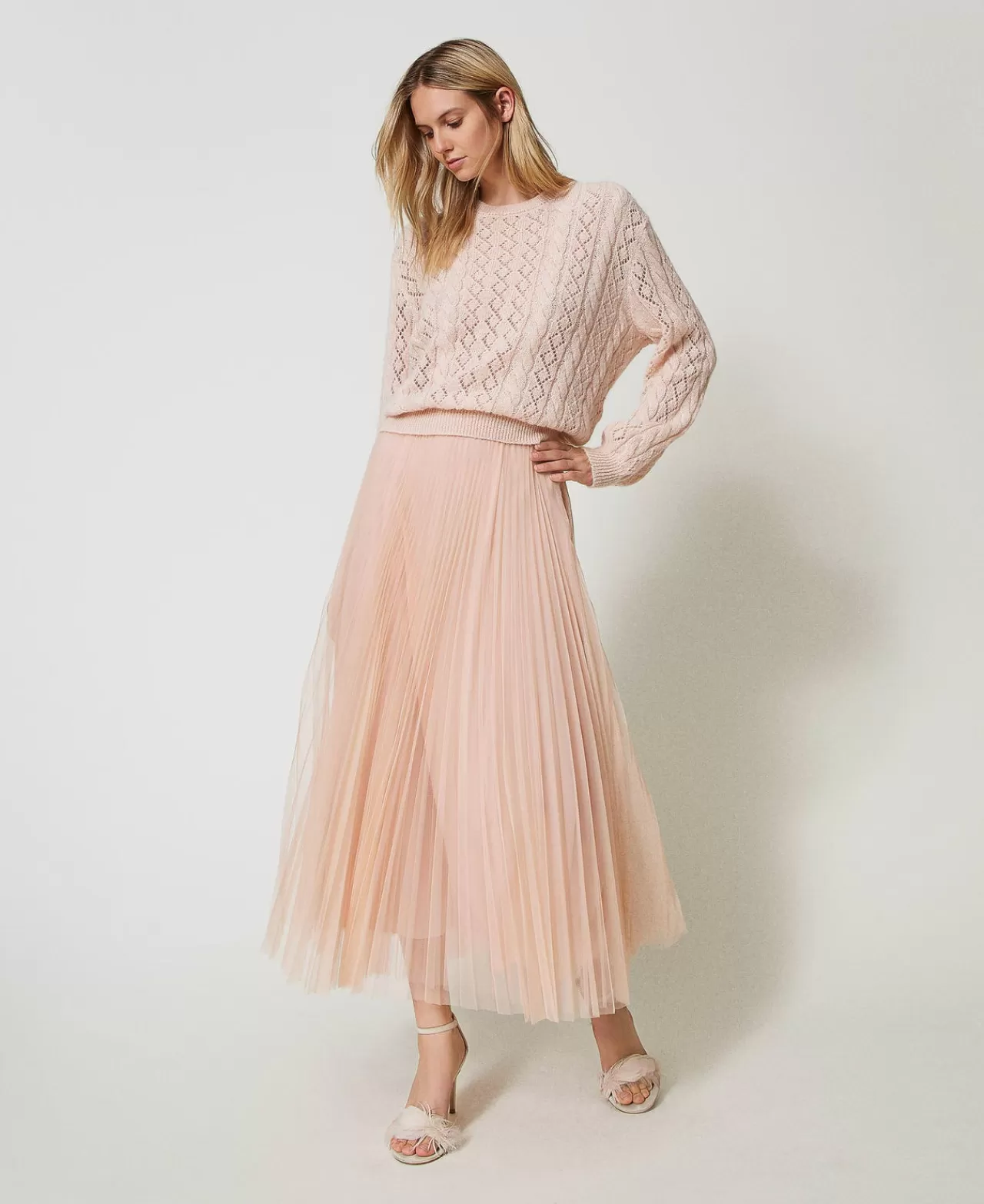 TWINSET Milano Maxi-Plisseerock Aus Tüll