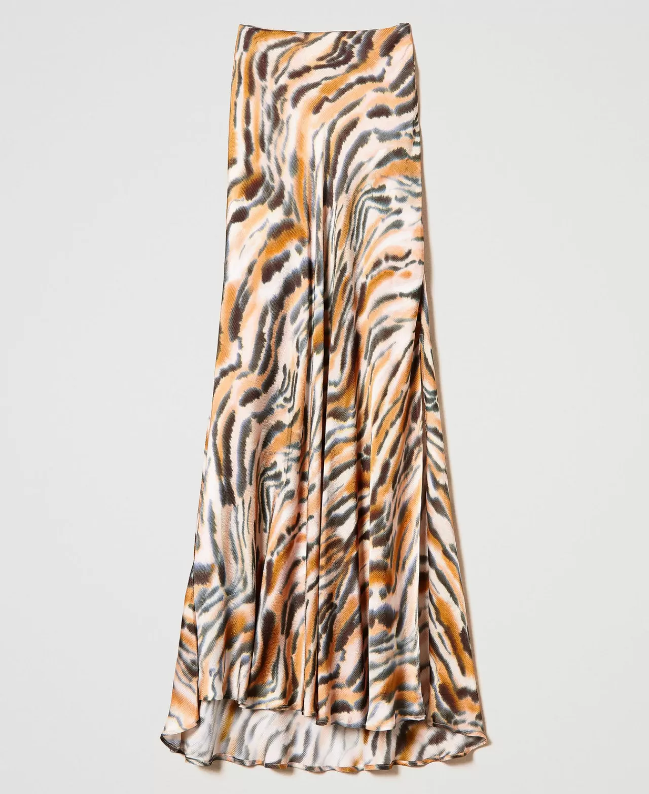 TWINSET Milano Maxirock Aus Satin Mit Animaldessin