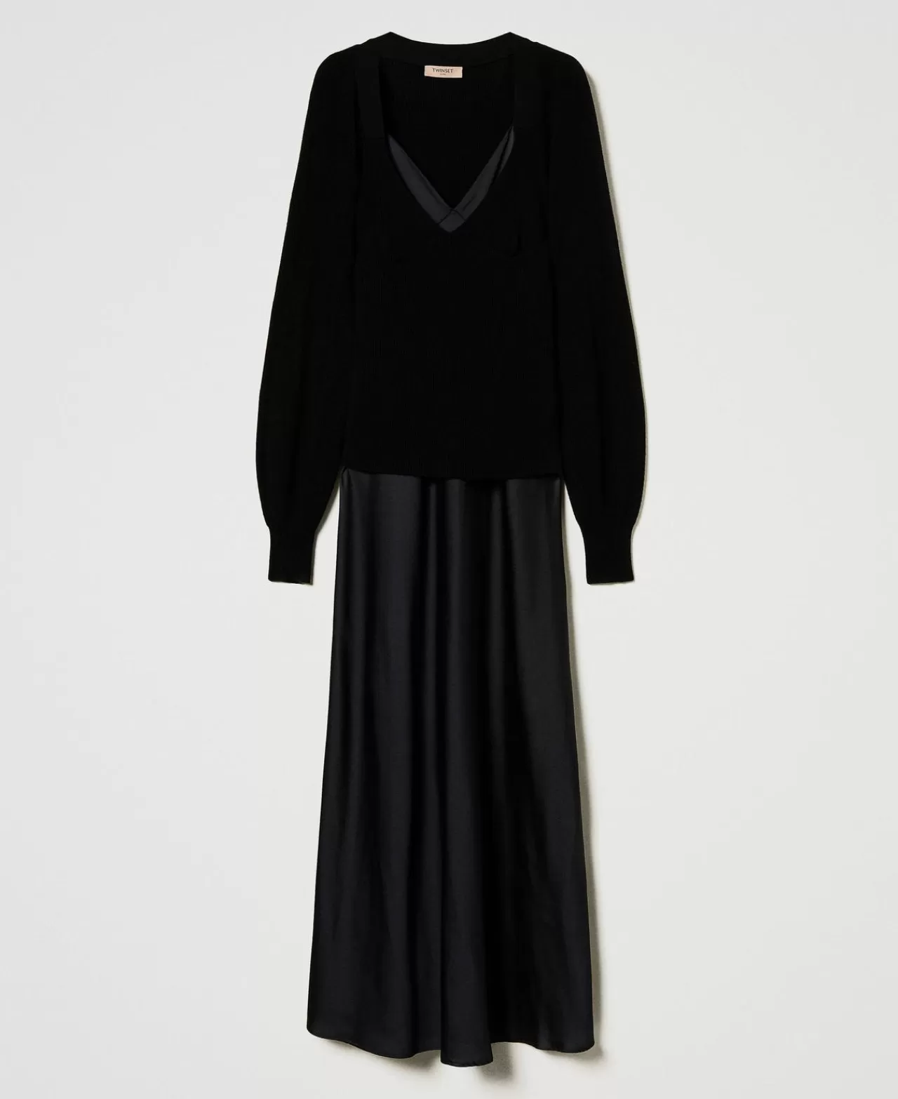 TWINSET Milano Maxi-Slipdress Mit Pullover