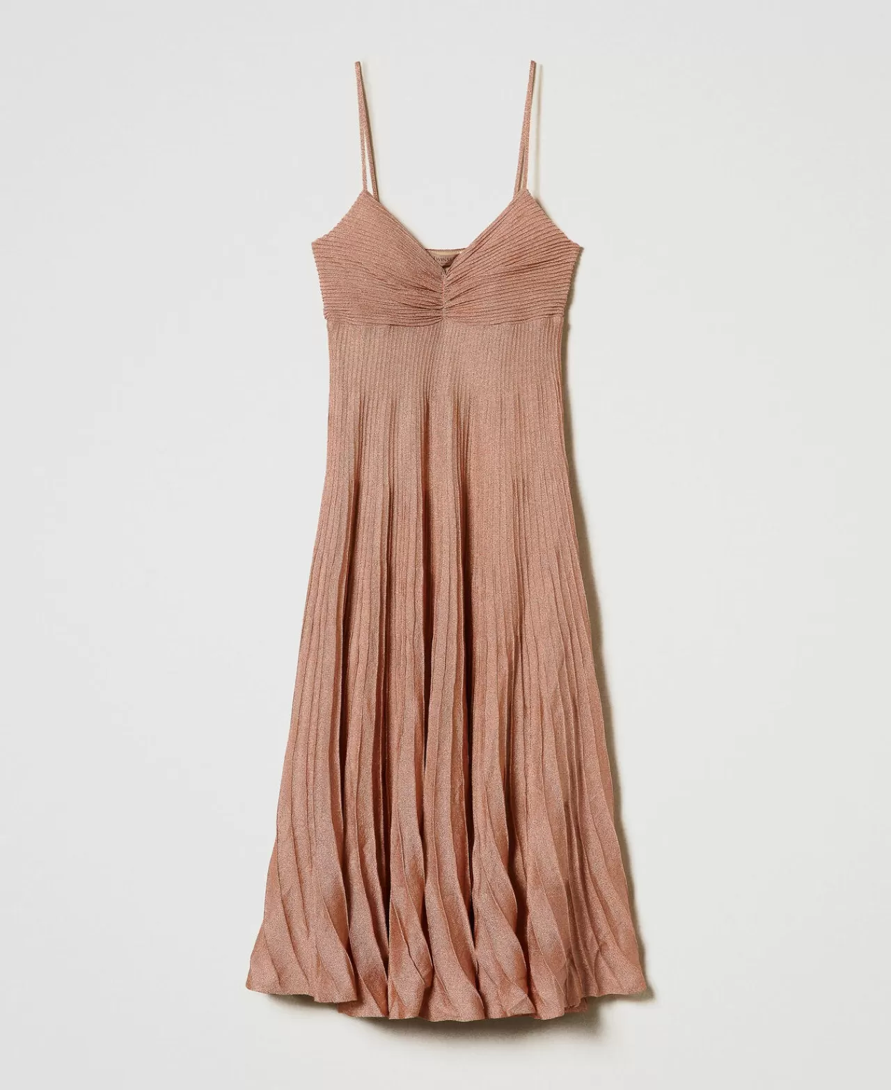 TWINSET Milano Maxistrickkleid Aus Lurex Mit Plissee