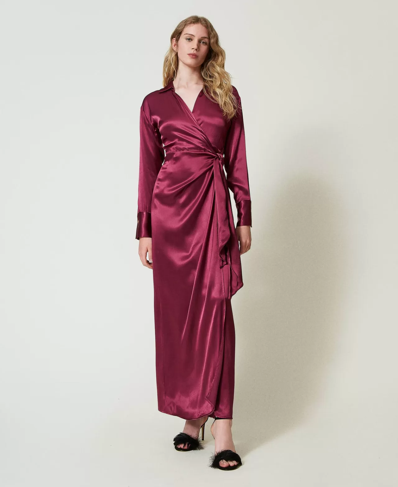 TWINSET Milano Max-Wickelkleid Aus Satin
