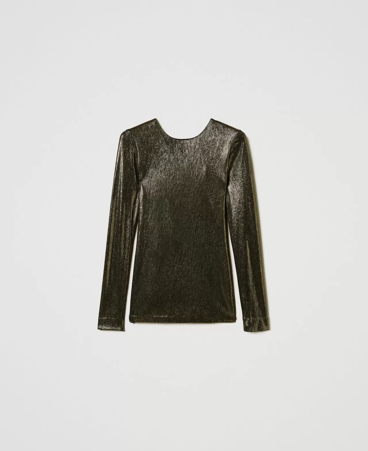 TWINSET Milano Metallic-Bluse Mit Knoten