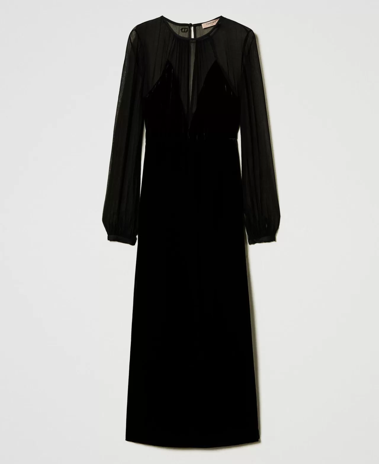 TWINSET Milano Midikleid Aus Chiffon Und Samt