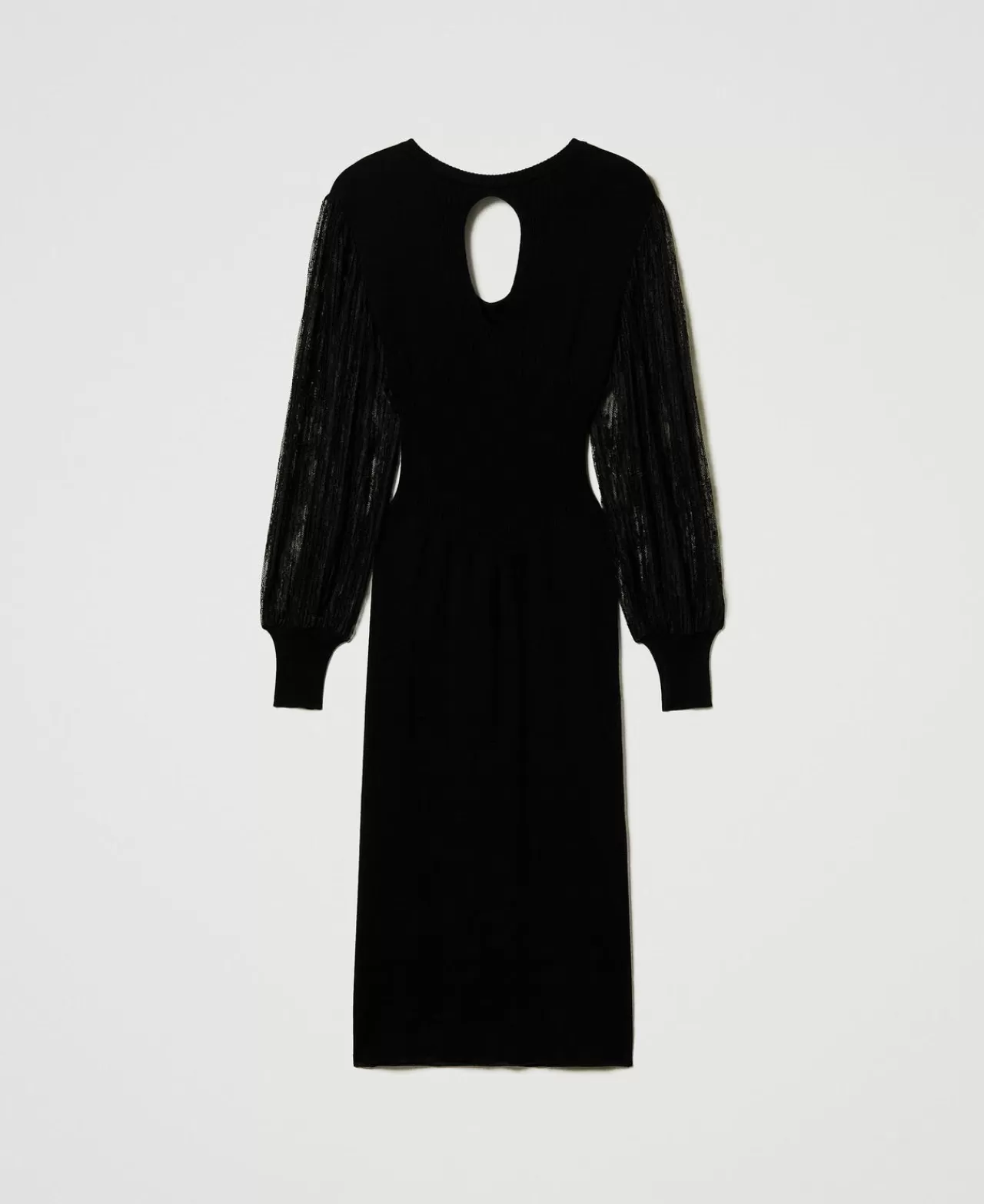 TWINSET Milano Midikleid Aus Gestrick Und Spitze