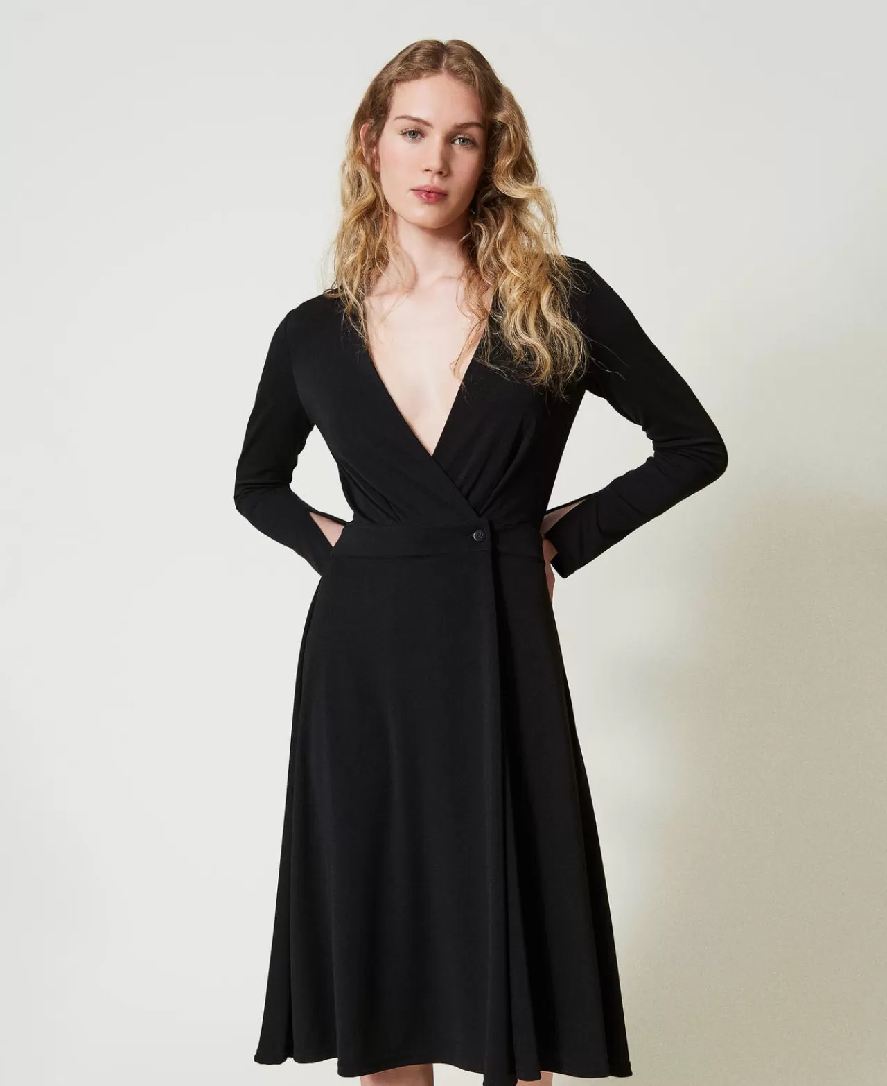 TWINSET Milano Midikleid Aus Kreppjersey