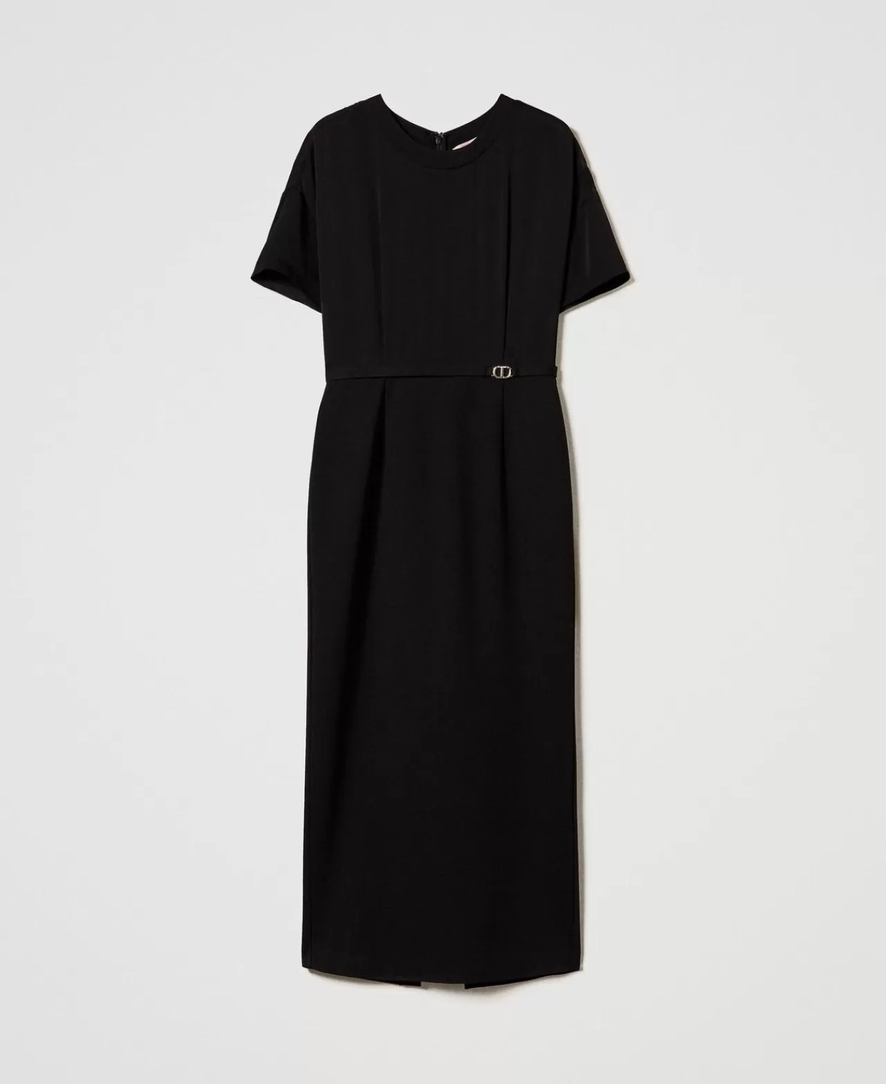 TWINSET Milano Midikleid Mit „Oval T“-Gürtel