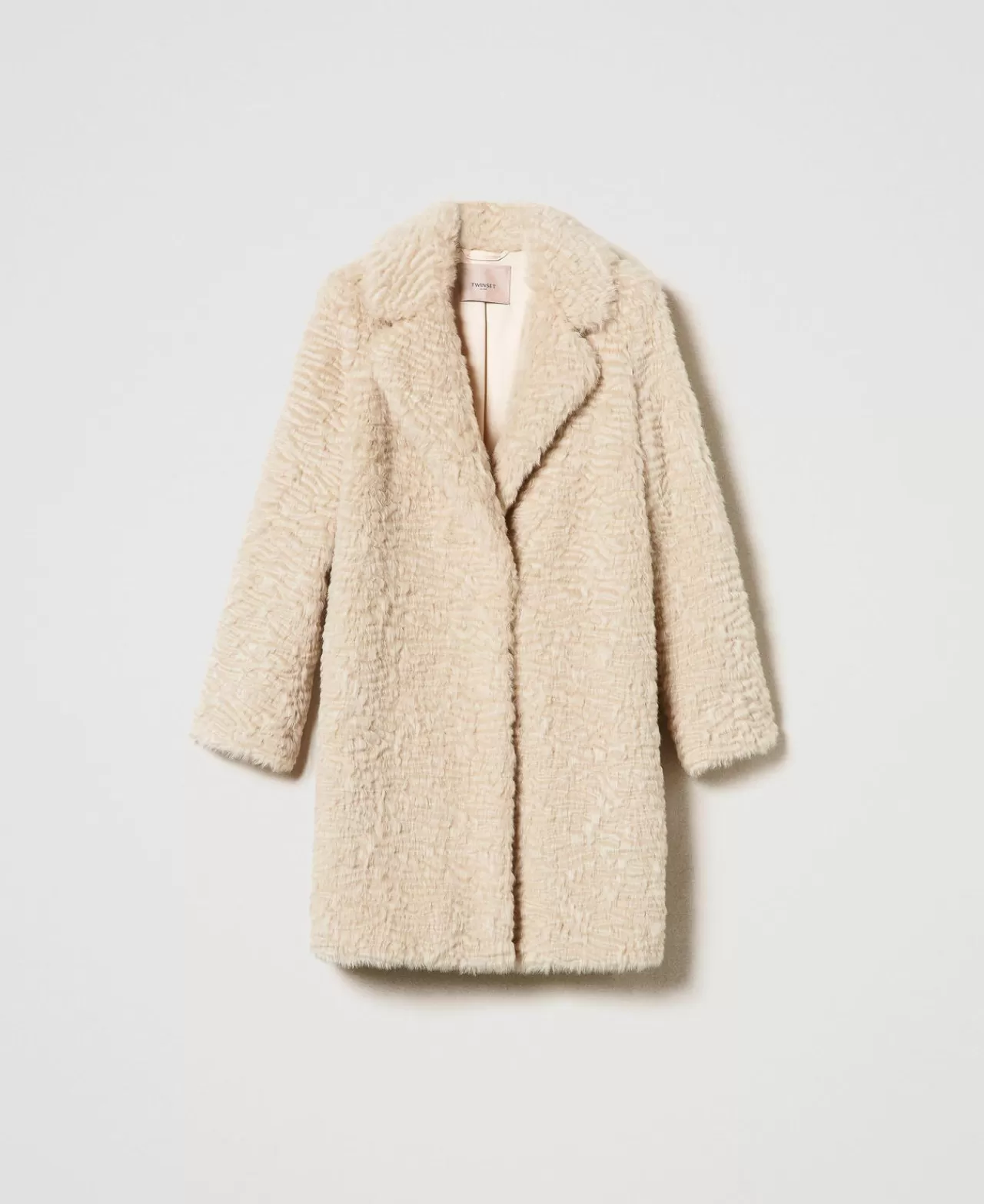 TWINSET Milano Midimantel Aus Pelzimitat