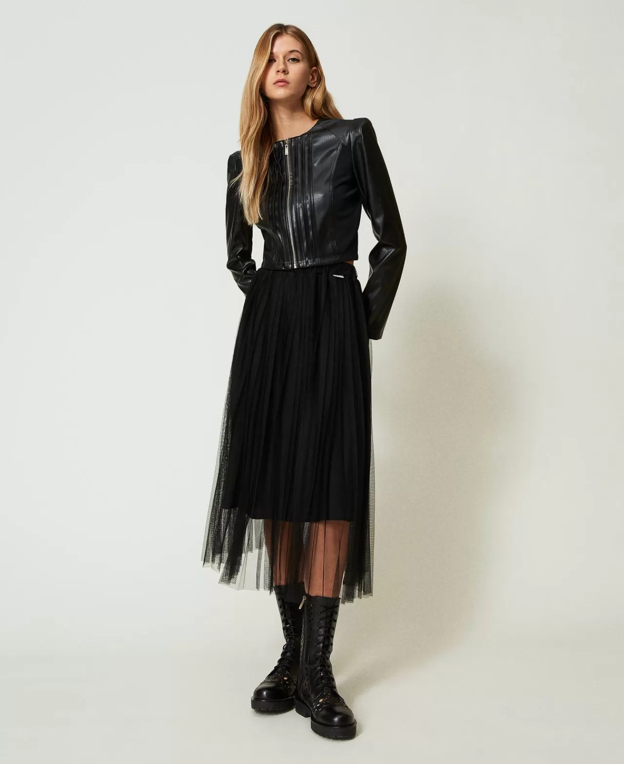 TWINSET Milano Midi-Plisseerock Aus Tüll