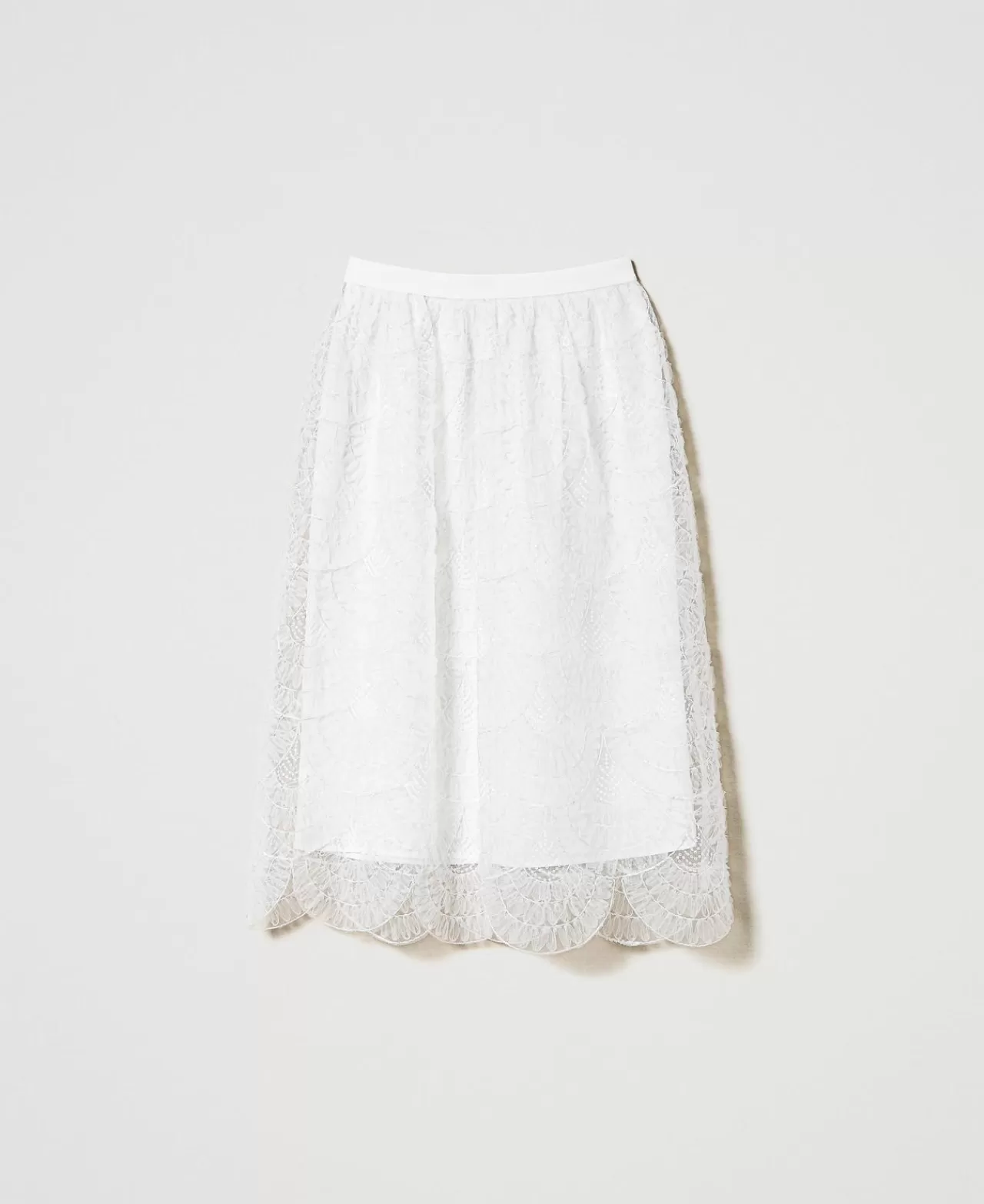 TWINSET Milano Midirock Aus Organza Mit Stickereien